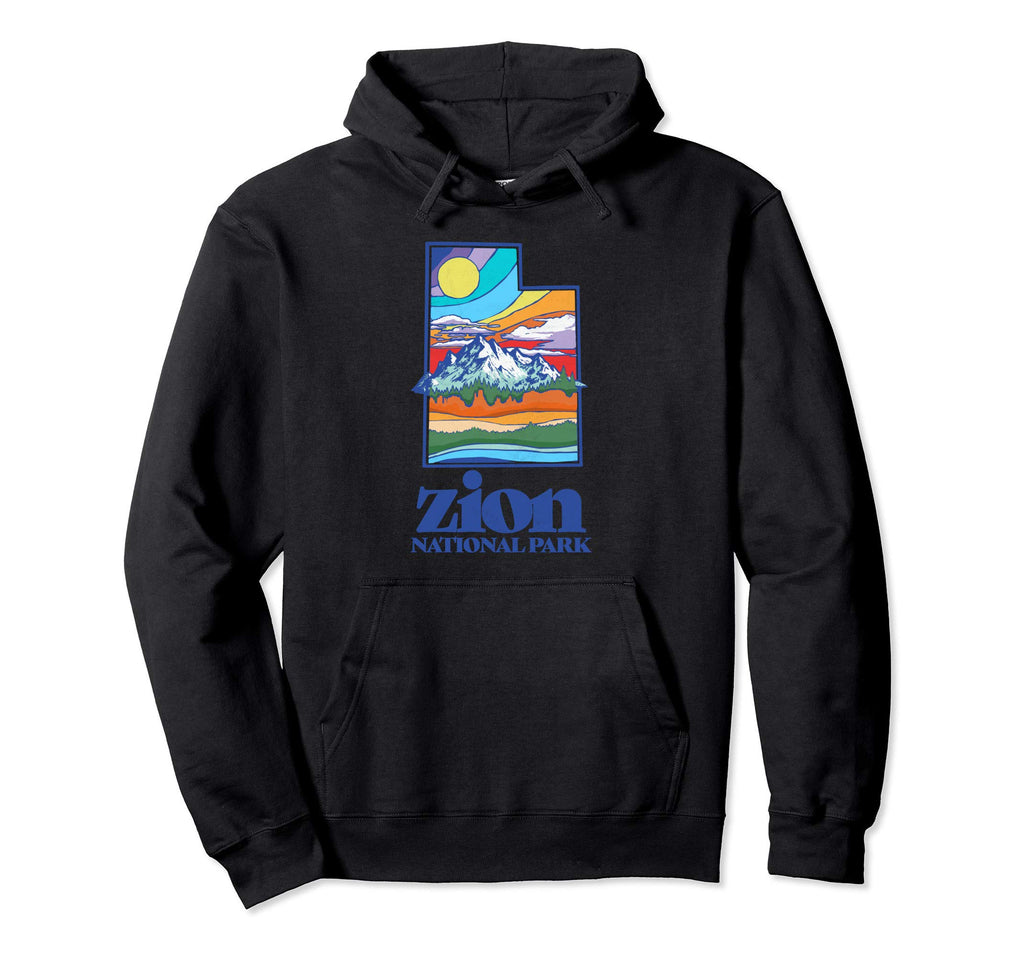 Zion National Park Utah Nature Outdoor Hoodie - Minimalist Print Unisex - T-Shirt, Sweatshirt, Hoodie