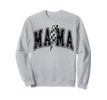 Mama Lightning Bolt Checkered Sweatshirt - Aesthetic Graphic Unisex - T-Shirt, Sweatshirt, Hoodie