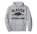 Glacier National Park Montana Nature Hoodie - Trendy Graphic for Adults - T-Shirt, Sweatshirt, Hoodie