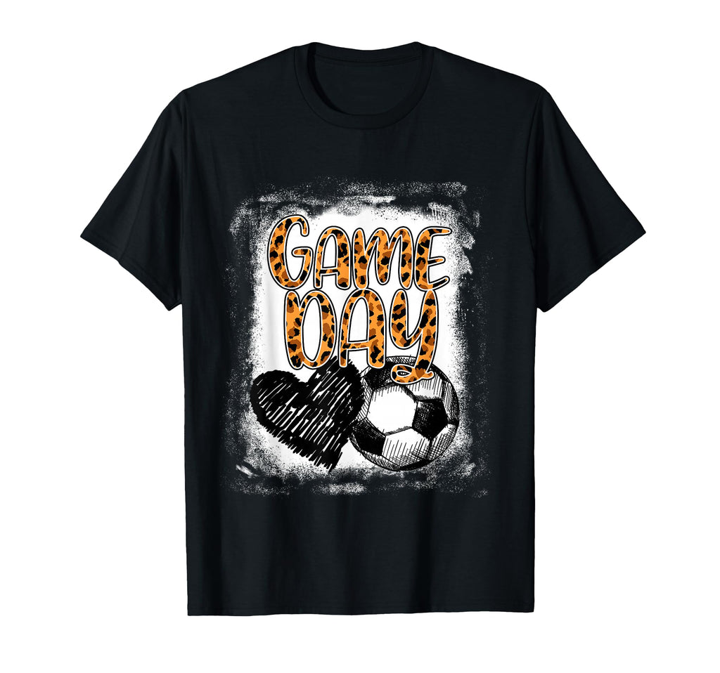 Soccer Game Day Leopard Cheetah T-Shirt - Casual Everyday Wear Unisex - T-Shirt, Sweatshirt, Hoodie