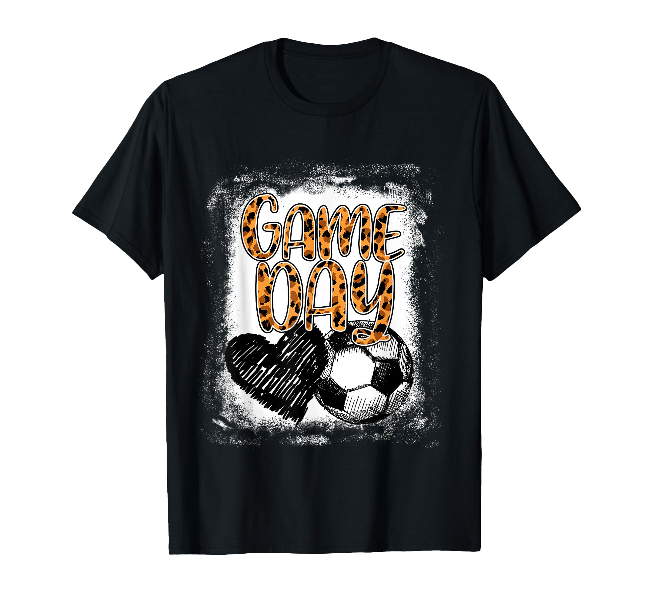 Soccer Game Day Leopard Cheetah T-Shirt - Casual Everyday Wear Unisex - T-Shirt, Sweatshirt, Hoodie
