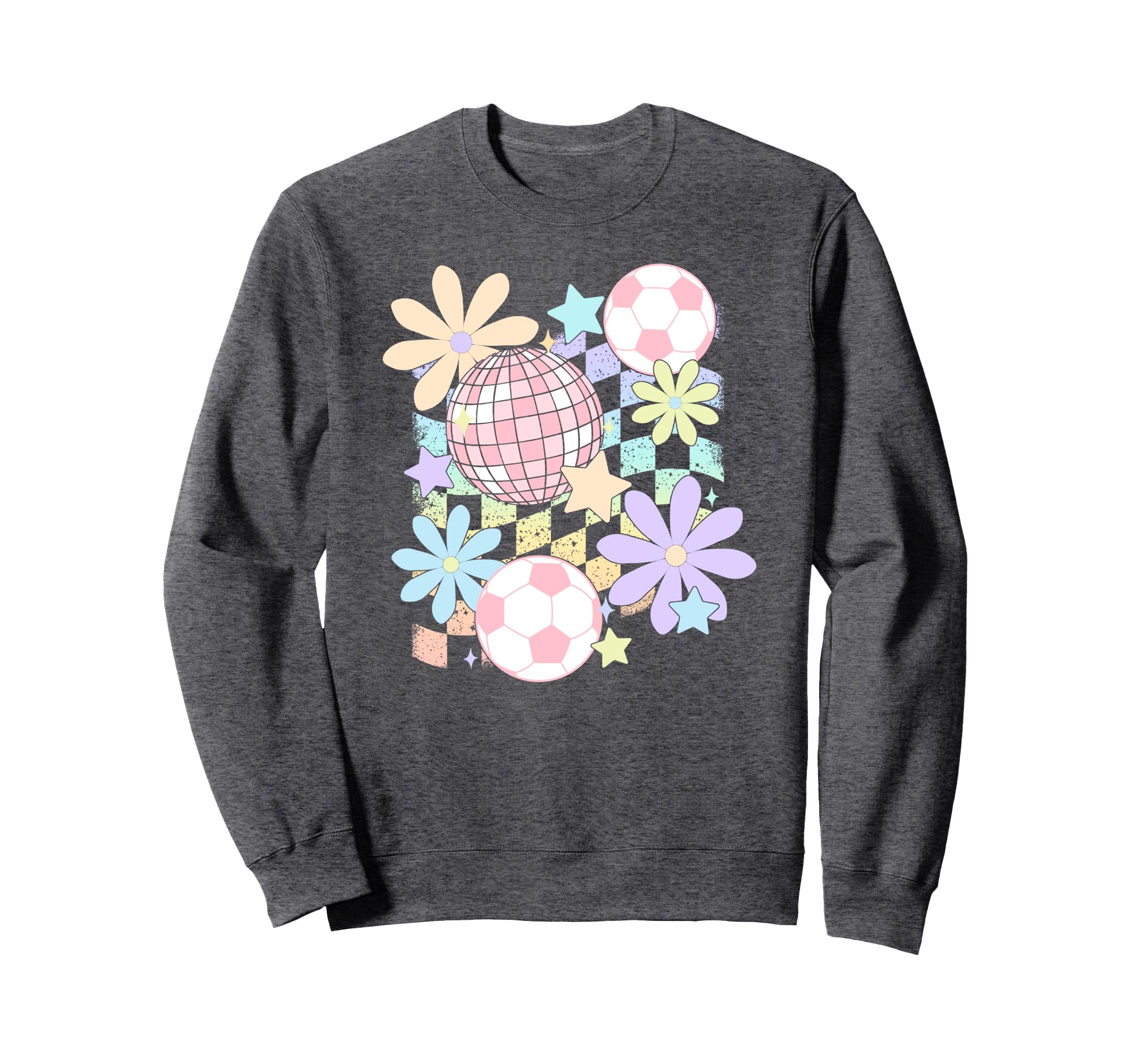Trendy Sparkle Soccer Disco Vinatge Sweatshirt - Trendy Graphic for Adults - T-Shirt, Sweatshirt, Hoodie