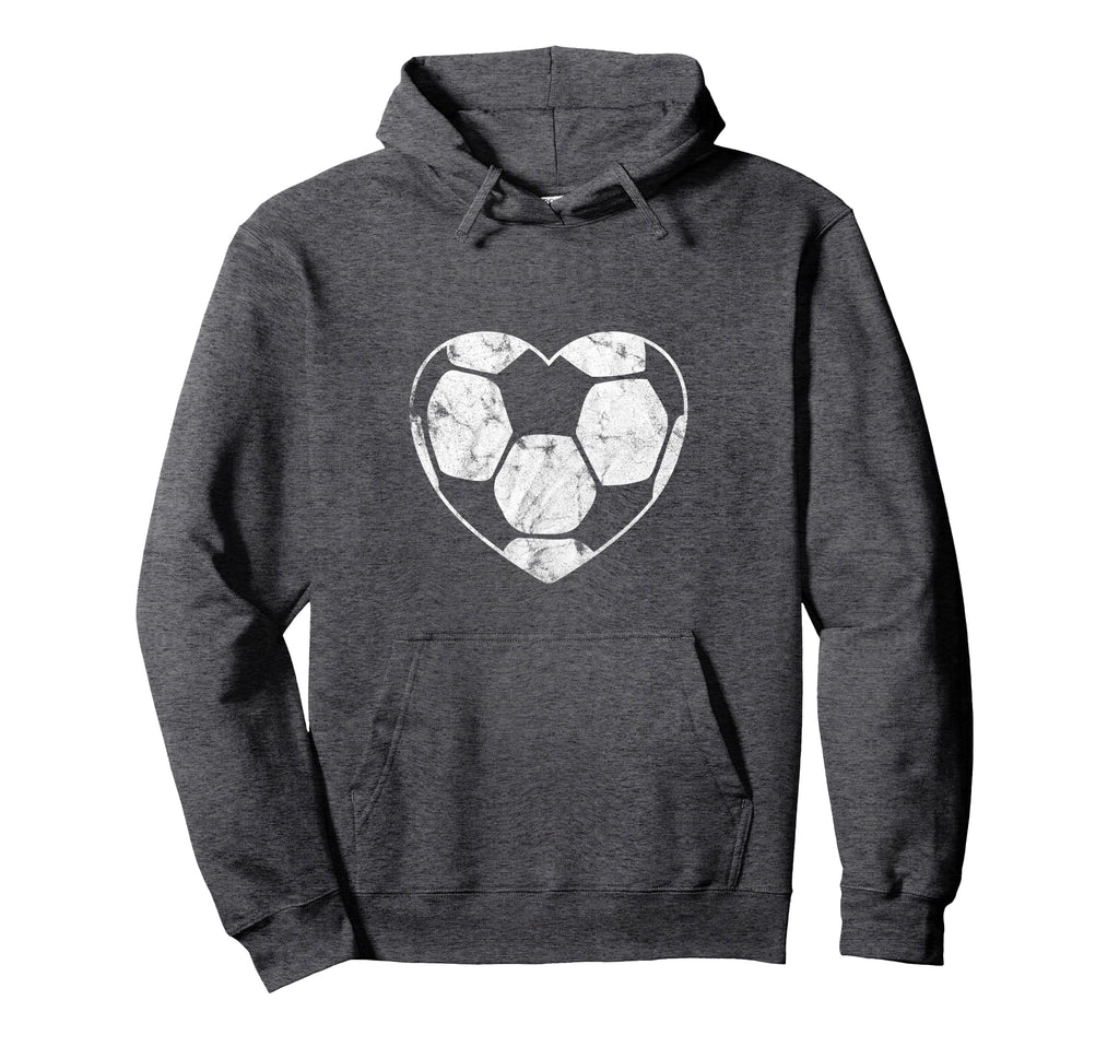 Soccer Ball Heart Mom Fan Parent Hoodie - Fun Novelty Design Unisex - T-Shirt, Sweatshirt, Hoodie