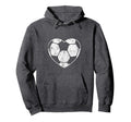 Soccer Ball Heart Mom Fan Parent Hoodie - Unique Graphic for Adults - T-Shirt, Sweatshirt, Hoodie
