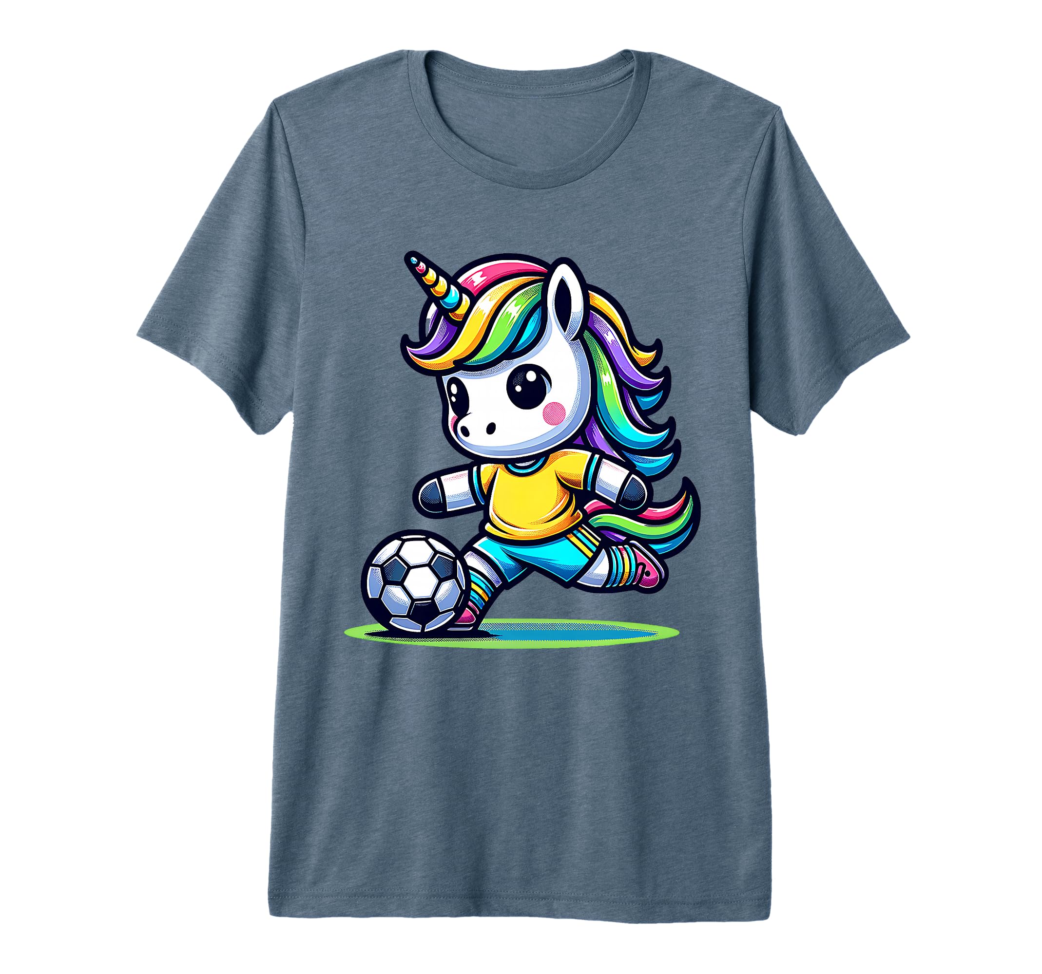 Footballer Unicorn Fans Soccer Team T-Shirt - Aesthetic Graphic Men Women - T-Shirt, Sweatshirt, Hoodie