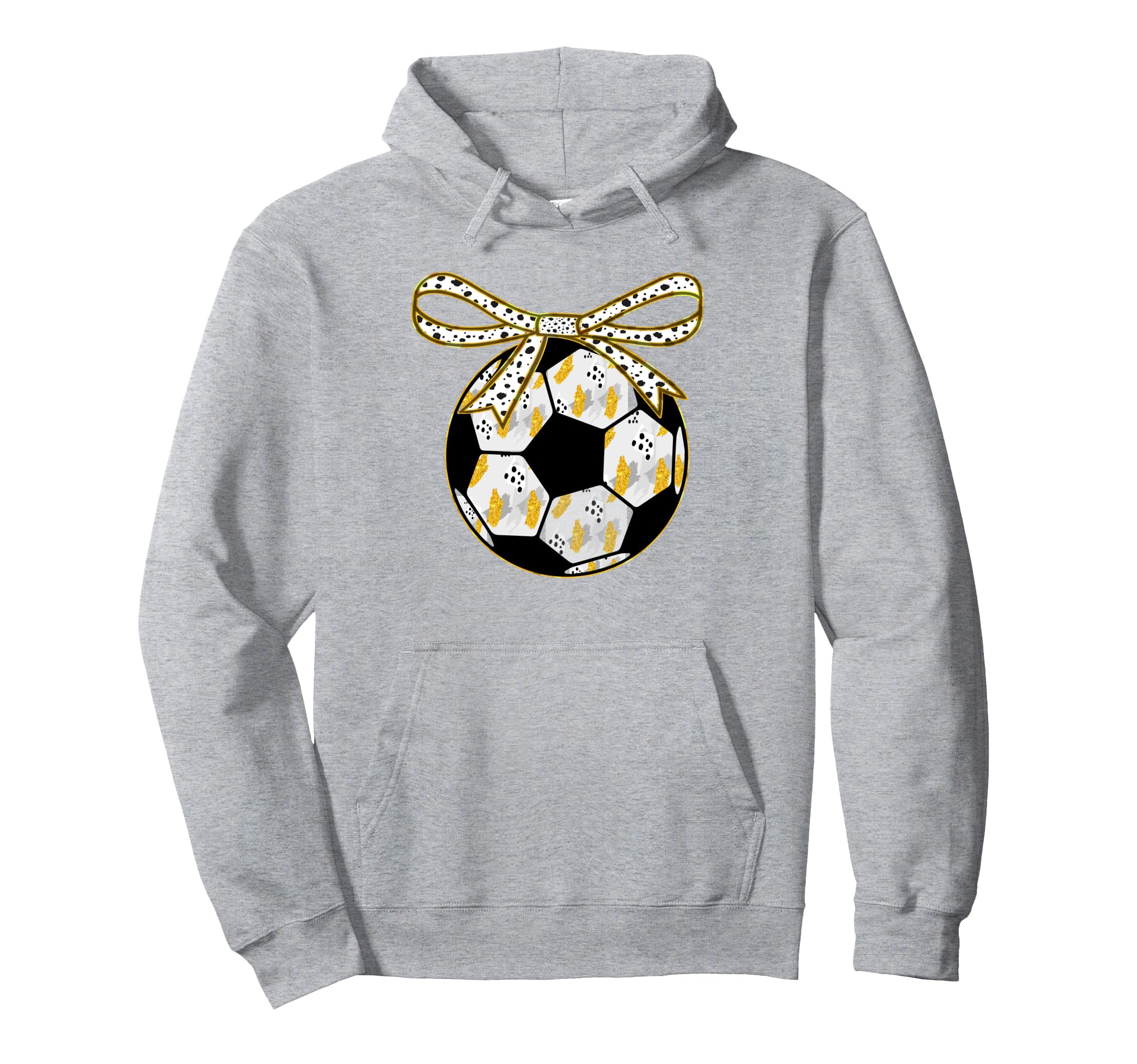 Unique Soccer Ball Pattern Bow Hoodie - Aesthetic Graphic Unisex - T-Shirt, Sweatshirt, Hoodie