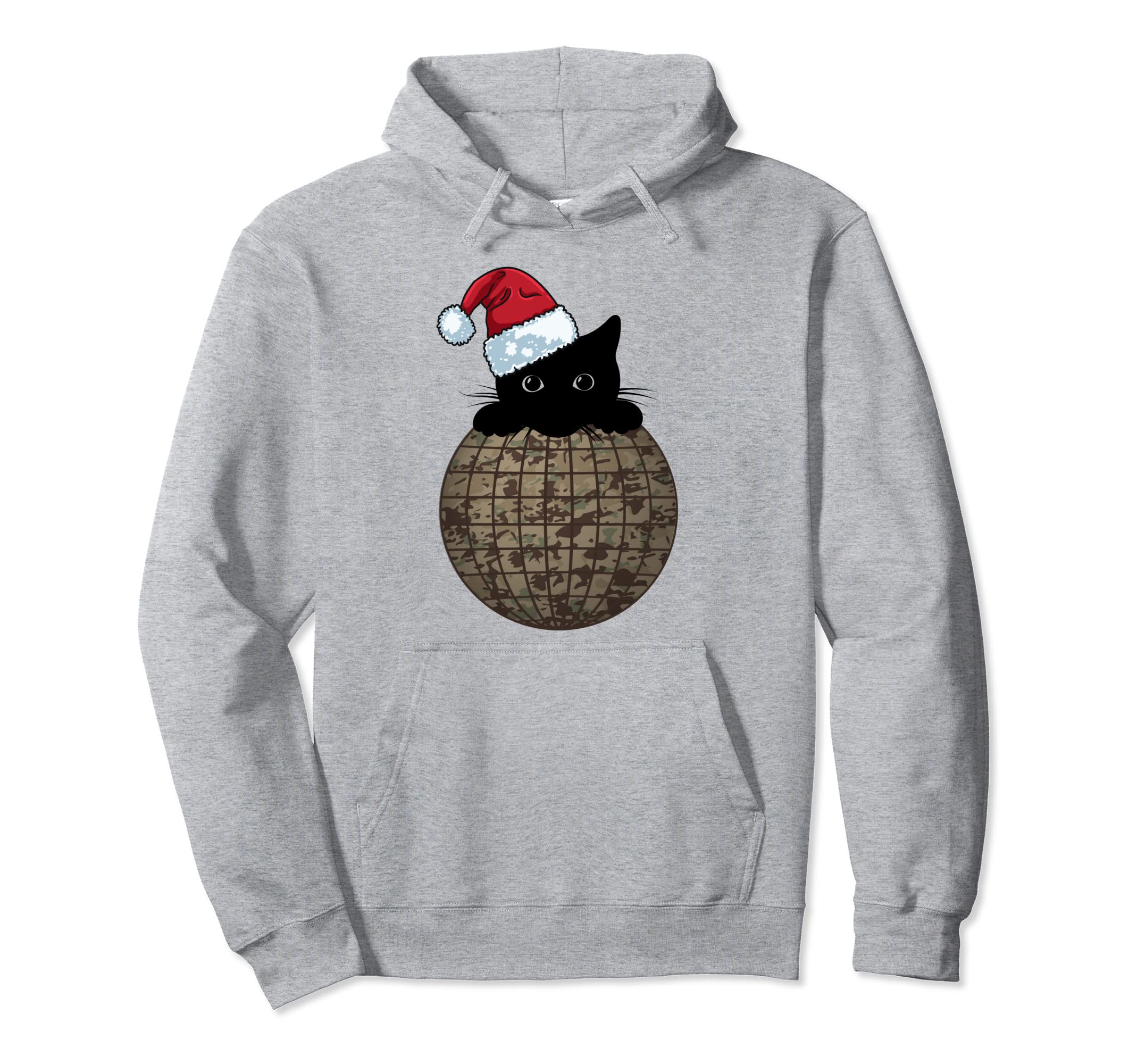 Aesthetic Disco Ball Camo Black Cat Hoodie - Unique Graphic Men Women - T-Shirt, Sweatshirt, Hoodie