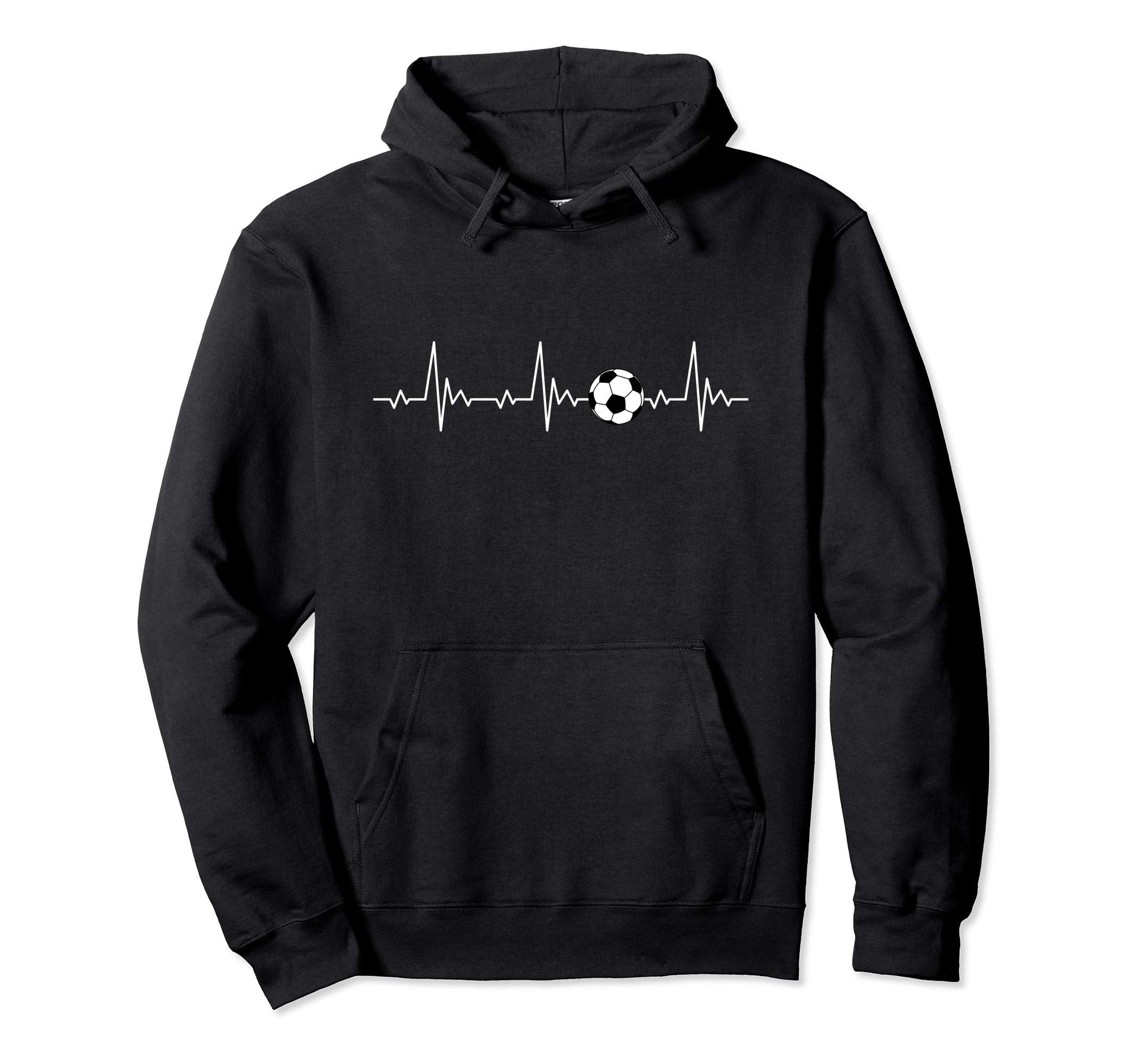 Soccer Ball Heartbeat Hoodie - Custom Art Print Unisex - T-Shirt, Sweatshirt, Hoodie