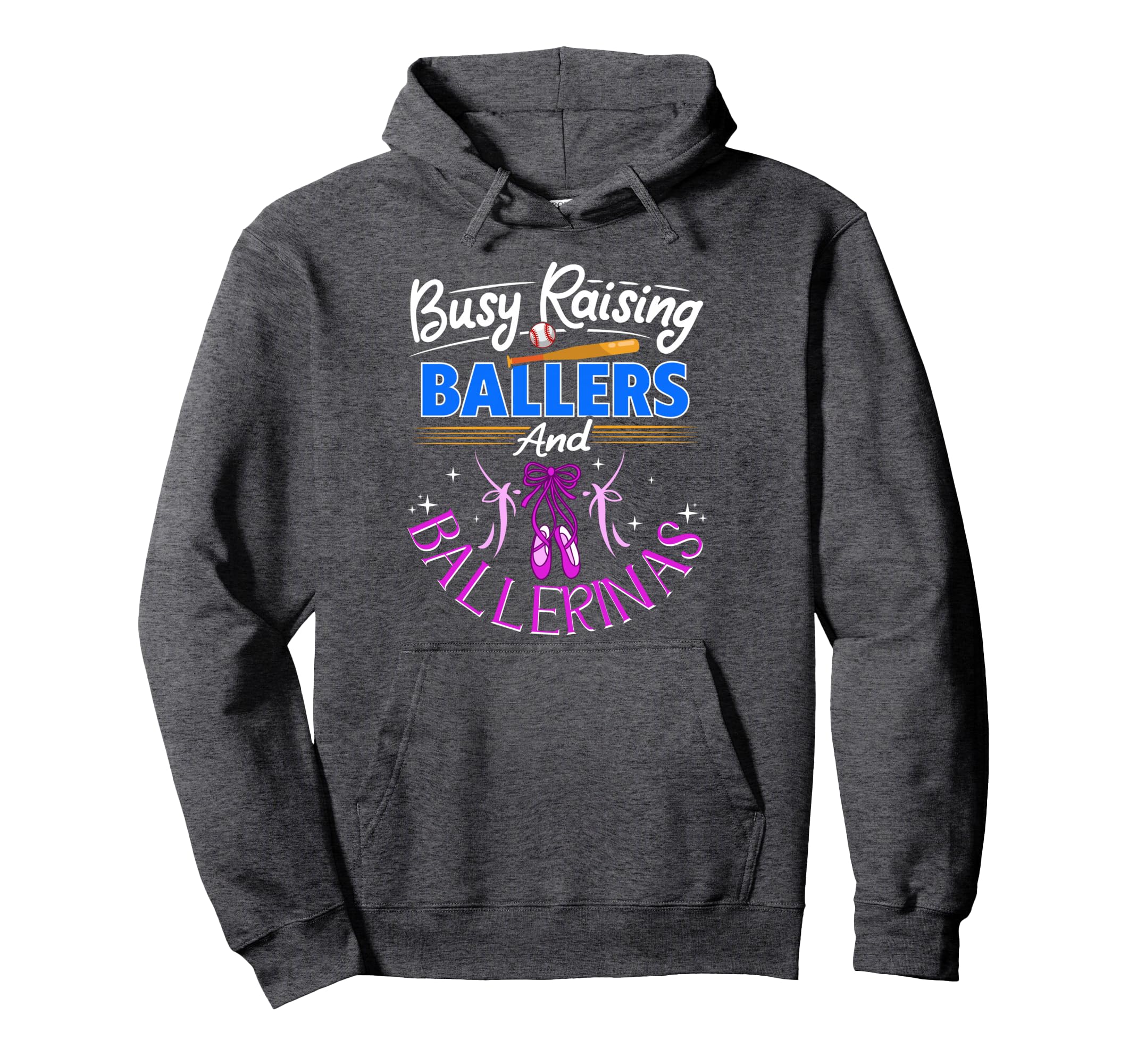 Baseball Dance Mom Busy Raising Ballers Hoodie - Graphic Print Unisex - T-Shirt, Sweatshirt, Hoodie