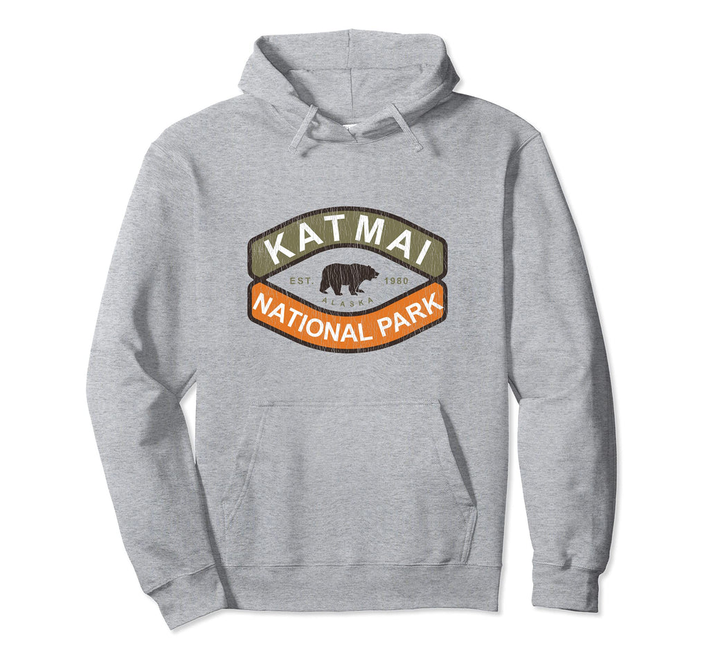 Katmai National Park Alaska Bear Hoodie - Aesthetic Graphic Unisex - T-Shirt, Sweatshirt, Hoodie
