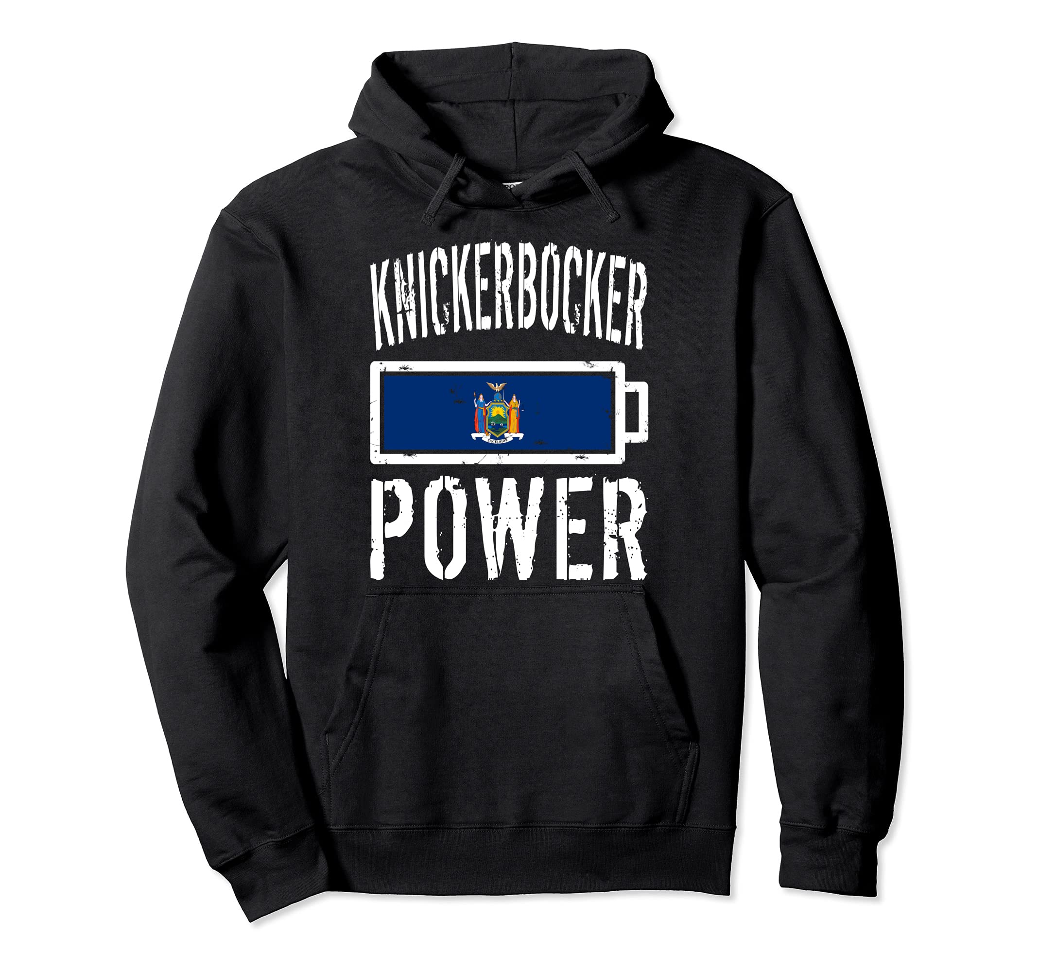 New York Flag Knickerbocker Power Hoodie - Aesthetic Graphic for Adults - T-Shirt, Sweatshirt, Hoodie