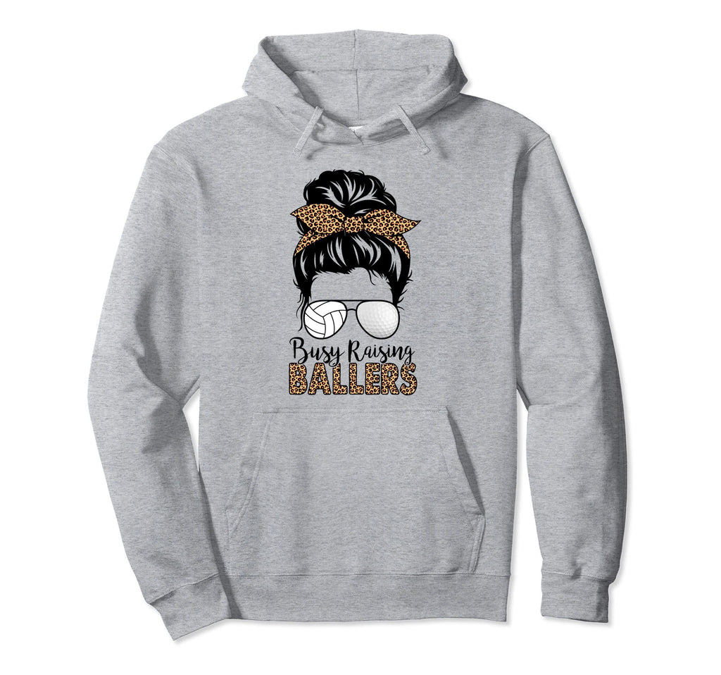 Busy Raising Ballers Golf Volleyball Mom Hoodie - Trendy Graphic Men Women - T-Shirt, Sweatshirt, Hoodie