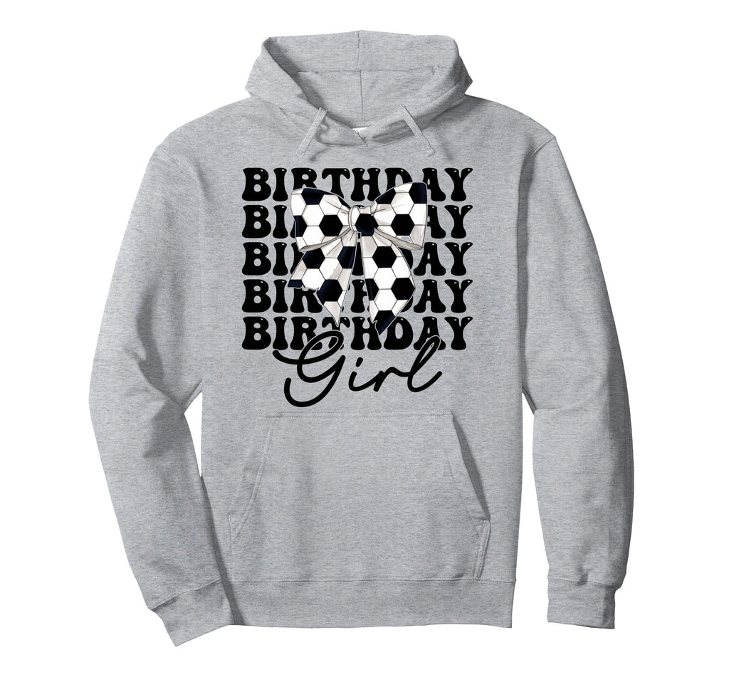 Birthday Soccer Coquette Bow Hoodie - Custom Art Print for Adults - T-Shirt, Sweatshirt, Hoodie