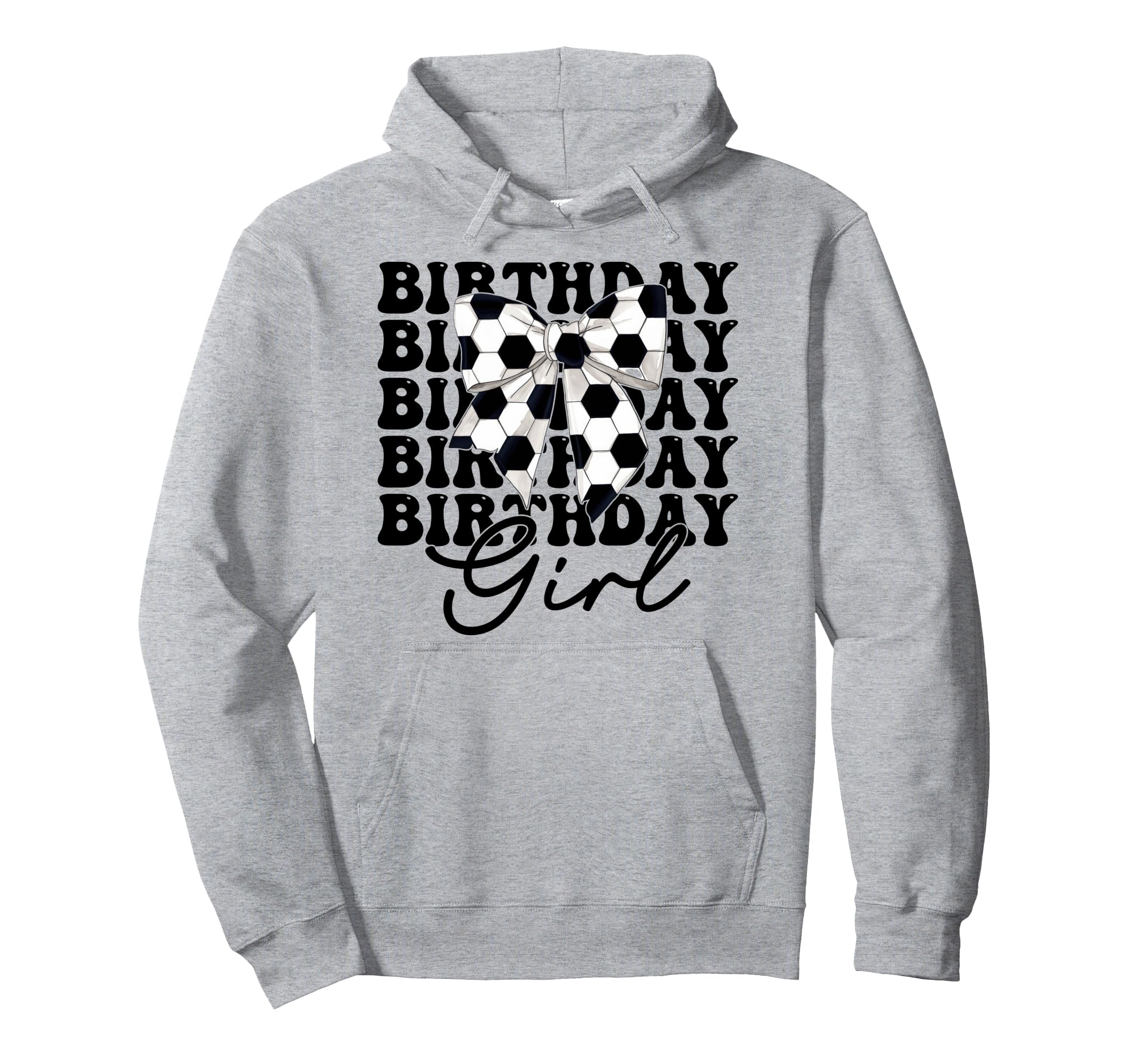 Birthday Soccer Coquette Bow Hoodie - Custom Art Print for Adults - T-Shirt, Sweatshirt, Hoodie
