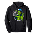 Space Alien Old School Boombox Hip Hop Hoodie - Graphic Print Men Women - T-Shirt, Sweatshirt, Hoodie