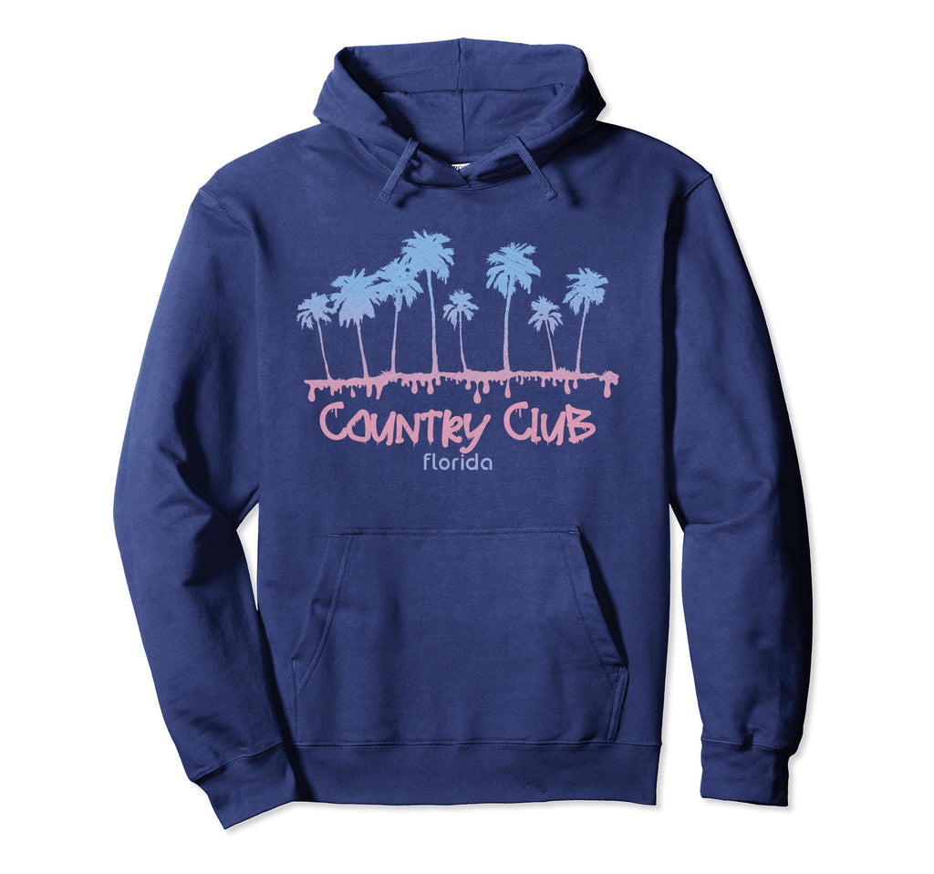 Country Club Florida Beach Surf Vibes Hoodie - Aesthetic Graphic Men Women - T-Shirt, Sweatshirt, Hoodie