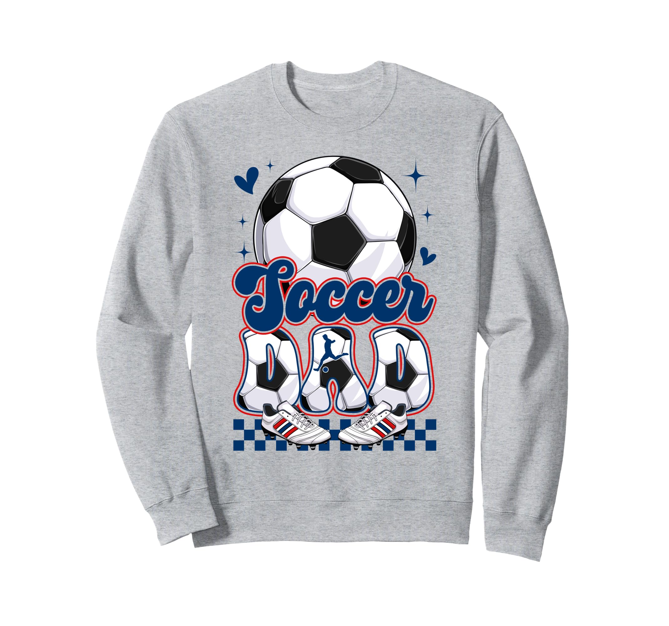 Groovy Soccer Dad Daddy Father Sweatshirt - Minimalist Print for Adults - T-Shirt, Sweatshirt, Hoodie