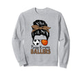 Soccer And Basketball Mom Messy Bun Sweatshirt - Minimalist Print Unisex - T-Shirt, Sweatshirt, Hoodie
