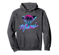 Miami Palm Trees Vaperwave Synthwave 80S Hoodie - Trendy Graphic Men Women - T-Shirt, Sweatshirt, Hoodie