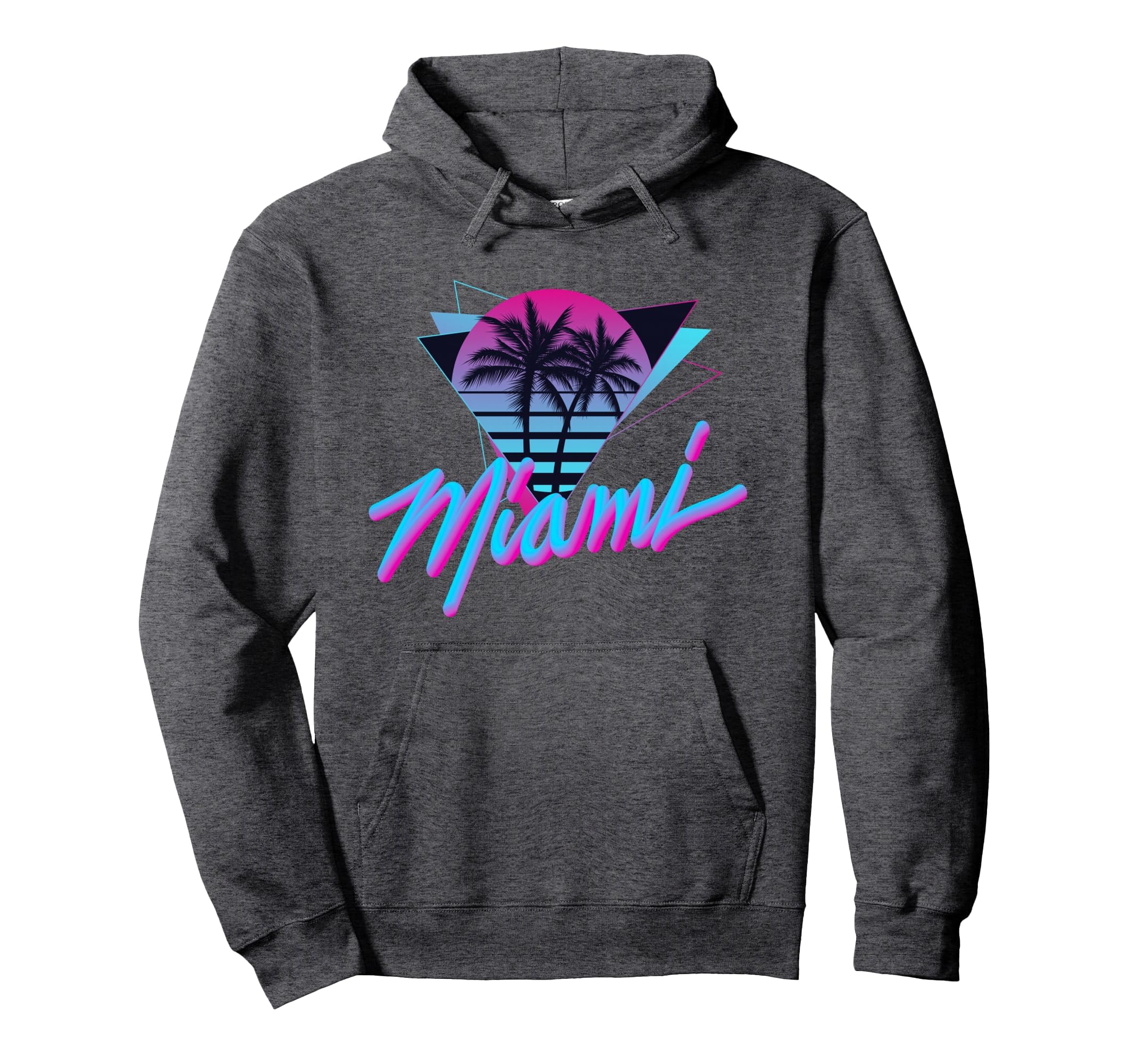 Miami Palm Trees Vaperwave Synthwave 80S Hoodie - Trendy Graphic Men Women - T-Shirt, Sweatshirt, Hoodie