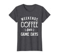 Womens Weekends Coffee And Game Days T-Shirt - Minimalist Print for Adults - T-Shirt, Sweatshirt, Hoodie