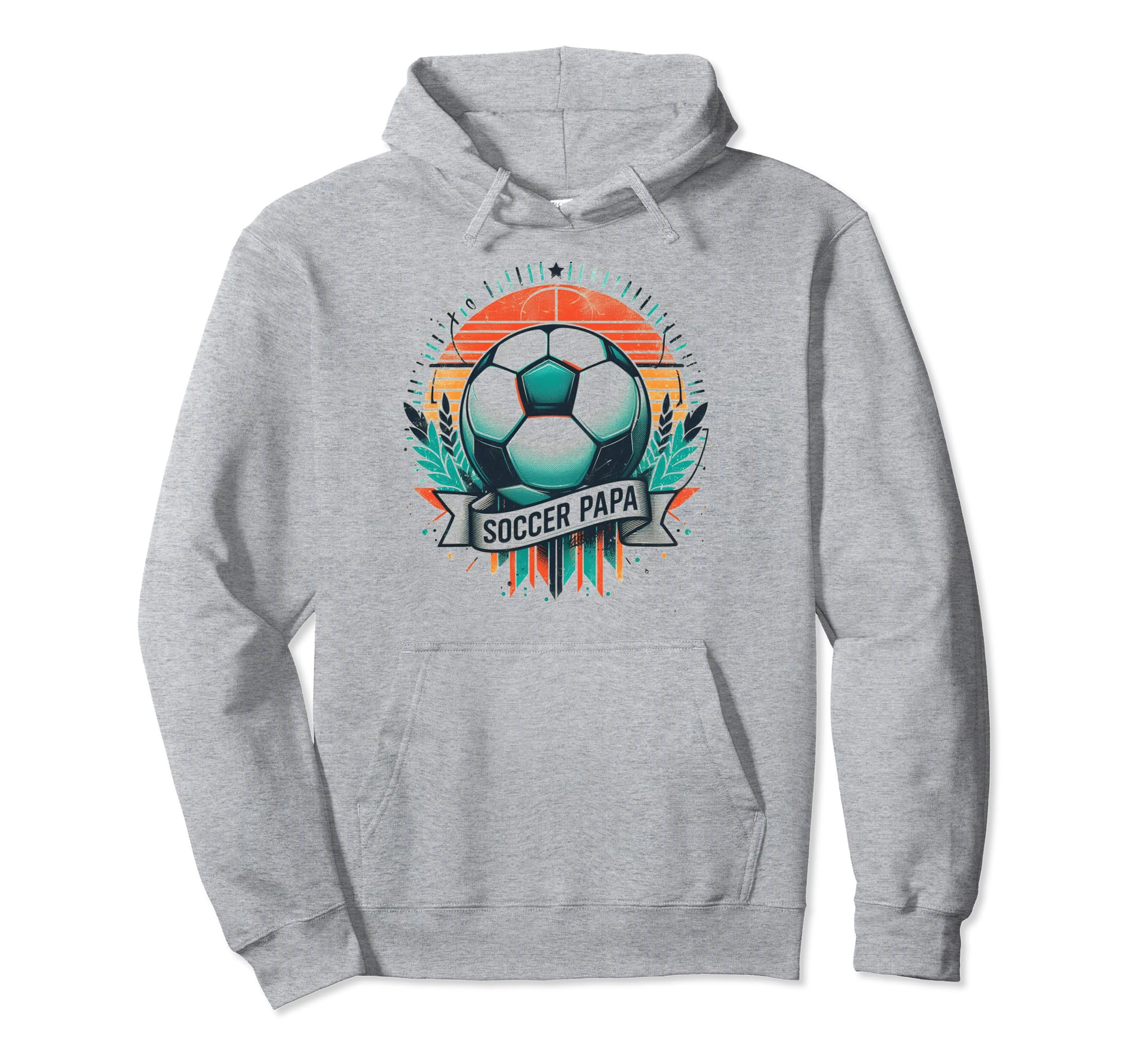 Soccer Papa Family Matching Dad Hoodie - Novelty Apparel for Adults - T-Shirt, Sweatshirt, Hoodie