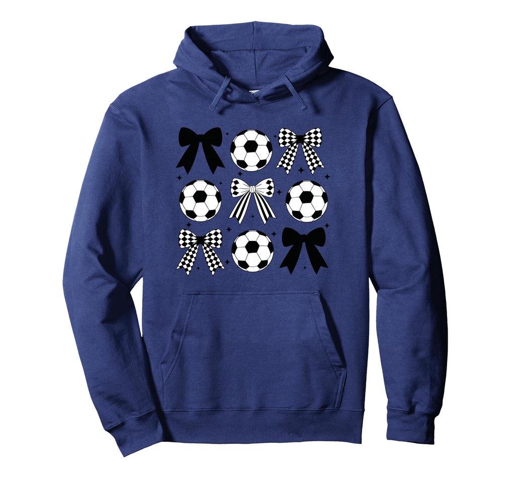 Soccer Coquette Bow Funny Coquette Bow Hoodie - Graphic Print for Adults - T-Shirt, Sweatshirt, Hoodie