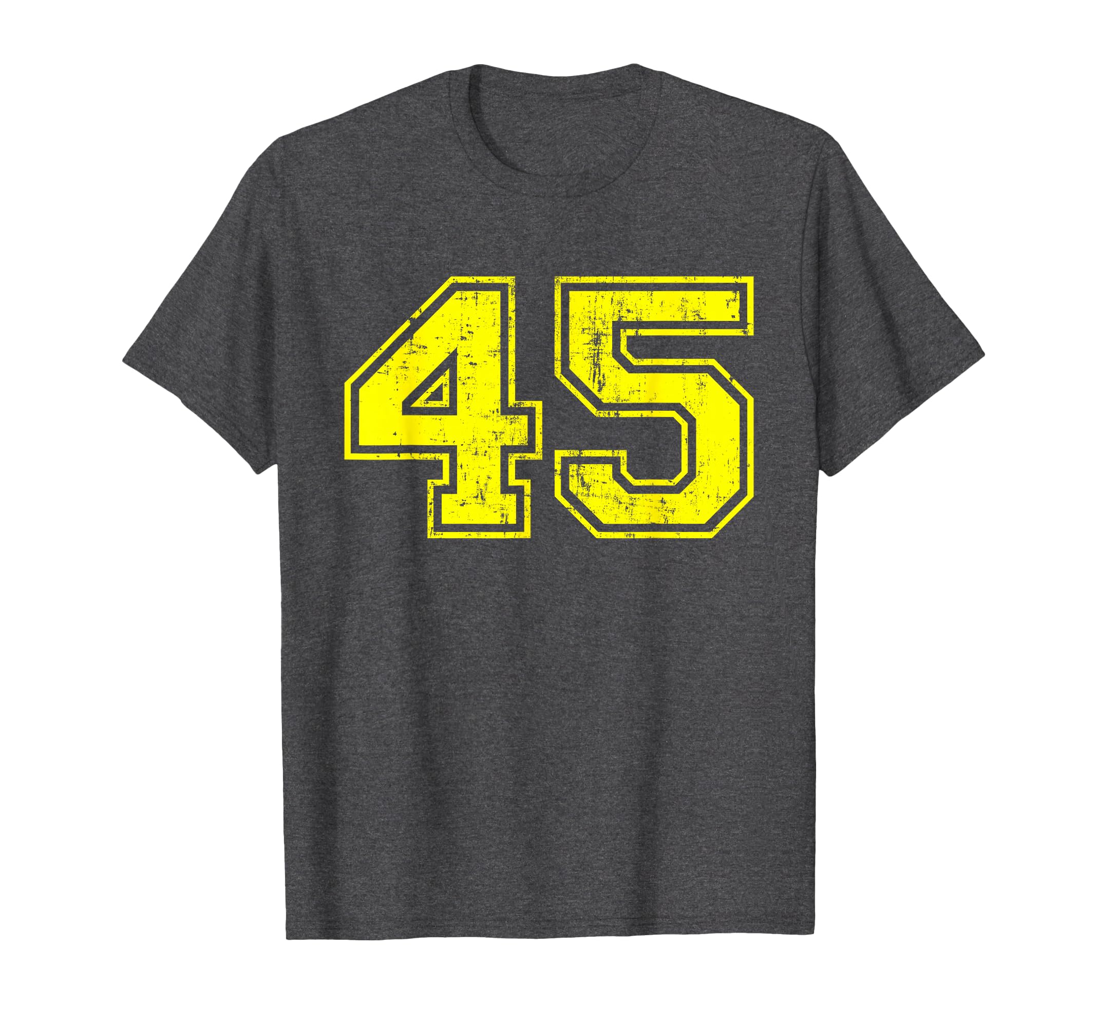 Number 45 Varsity Distressed Sport T-Shirt - Unique Graphic for Adults - T-Shirt, Sweatshirt, Hoodie