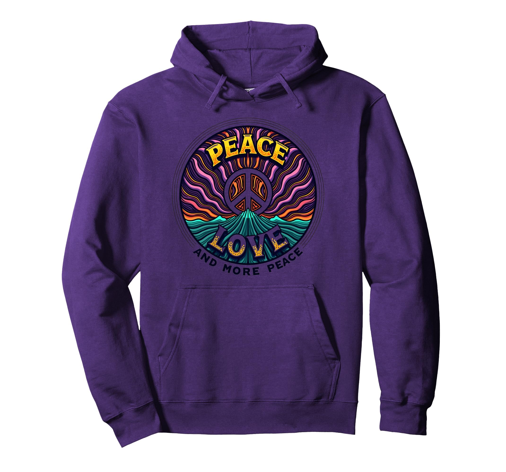 Hippie Peace Love 60S Groovy Psychedelic Hoodie - Unique Graphic for Adults - T-Shirt, Sweatshirt, Hoodie