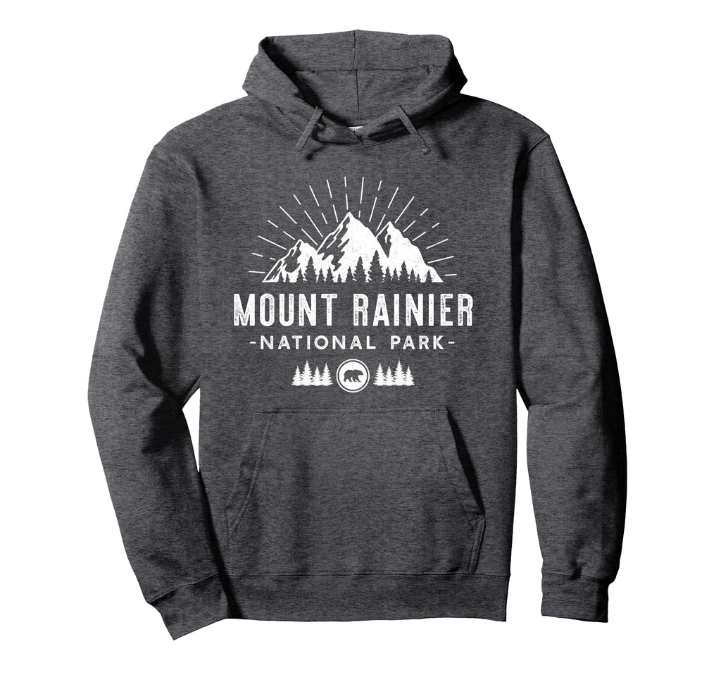 Mount Rainier National Park Hiking Hoodie - Aesthetic Graphic for Adults - T-Shirt, Sweatshirt, Hoodie