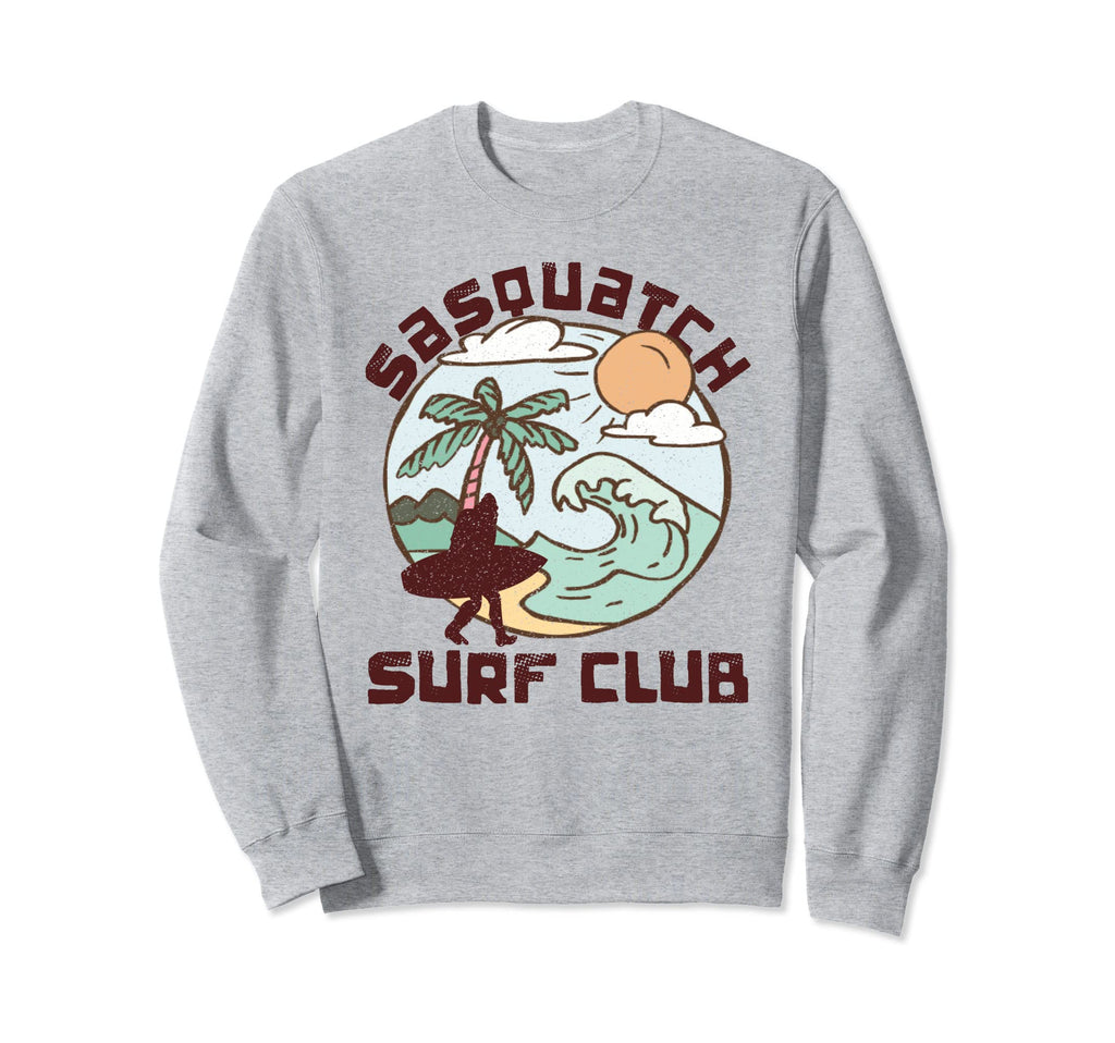 Sasquatch Surf Club Bigfoot Sweatshirt - Streetwear Style for Adults - T-Shirt, Sweatshirt, Hoodie