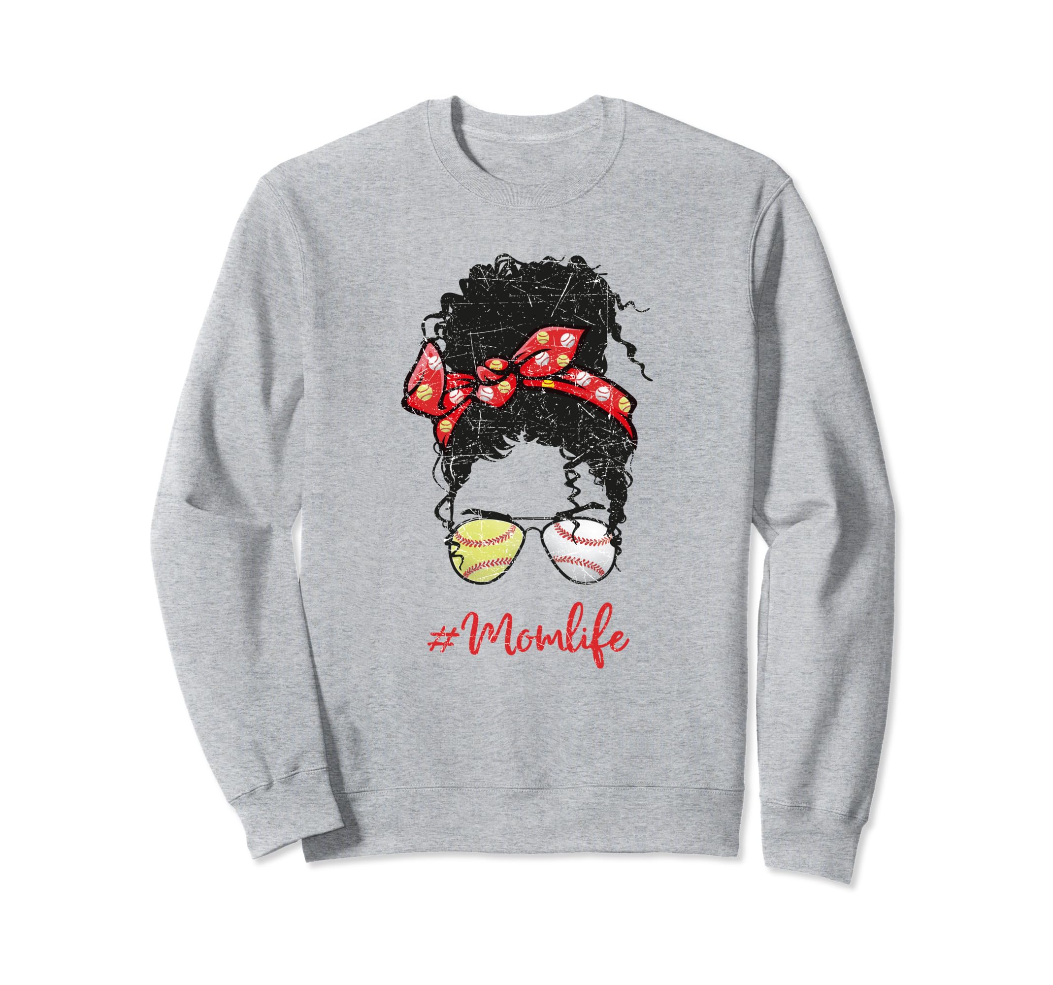 Mom Life Softball Baseball Mothers Sweatshirt - Streetwear Style Men Women - T-Shirt, Sweatshirt, Hoodie