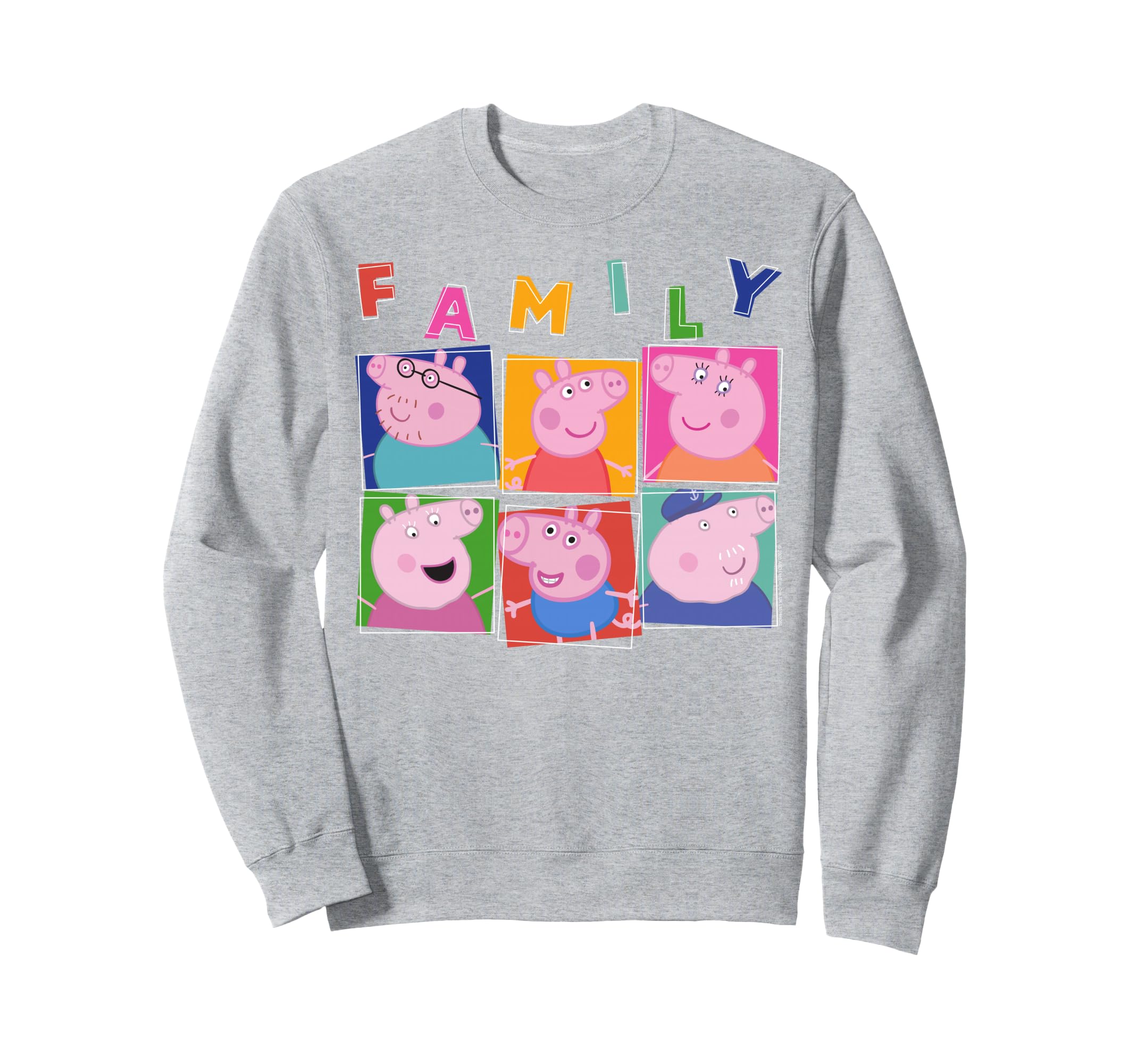 Peppa Pig Family Box Up Sweatshirt - Custom Art Print for Adults - T-Shirt, Sweatshirt, Hoodie