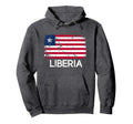 Liberian Flag Made Liberia Gift Hoodie - Custom Art Print for Adults - T-Shirt, Sweatshirt, Hoodie