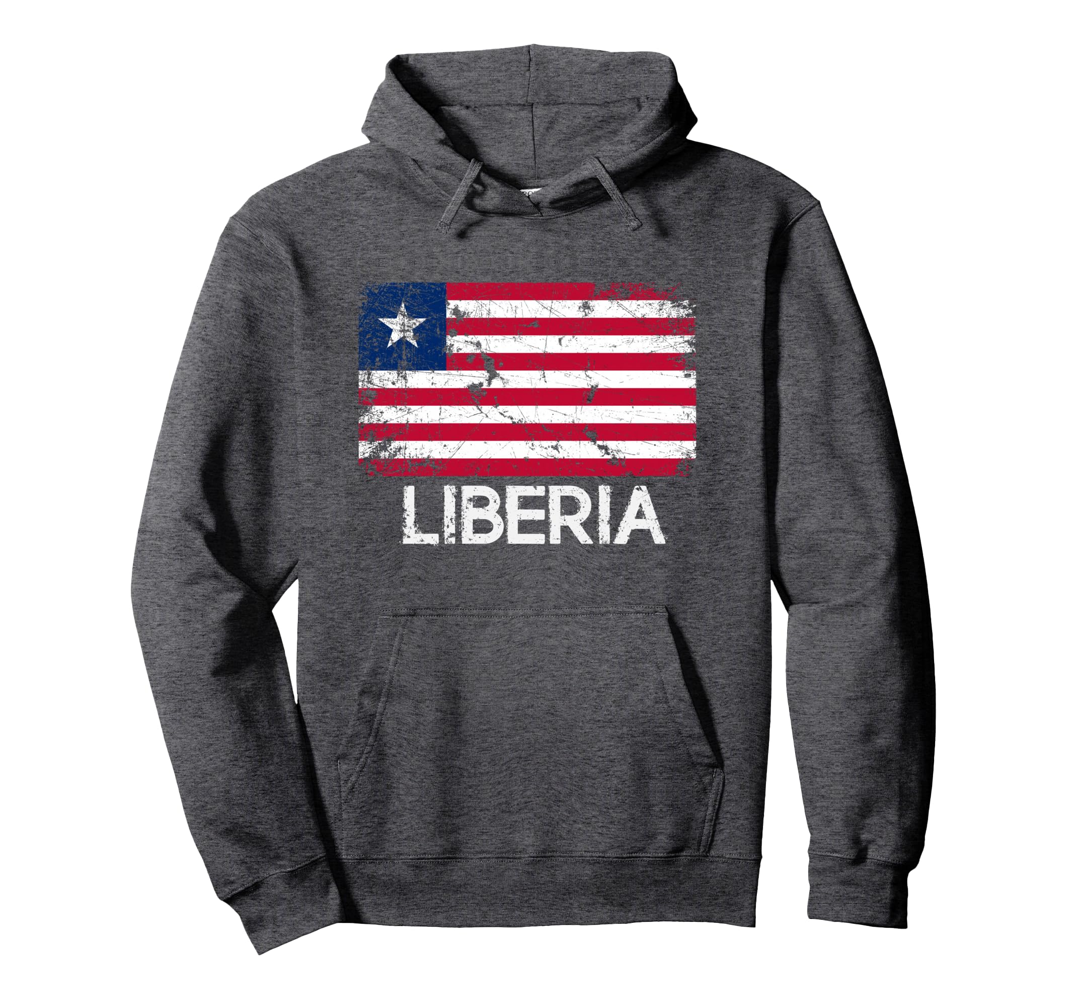Liberian Flag Made Liberia Gift Hoodie - Custom Art Print for Adults - T-Shirt, Sweatshirt, Hoodie