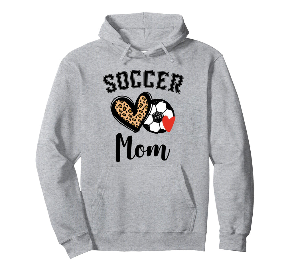 Soccer Mom Leopard Heart Hoodie - Streetwear Style Unisex - T-Shirt, Sweatshirt, Hoodie