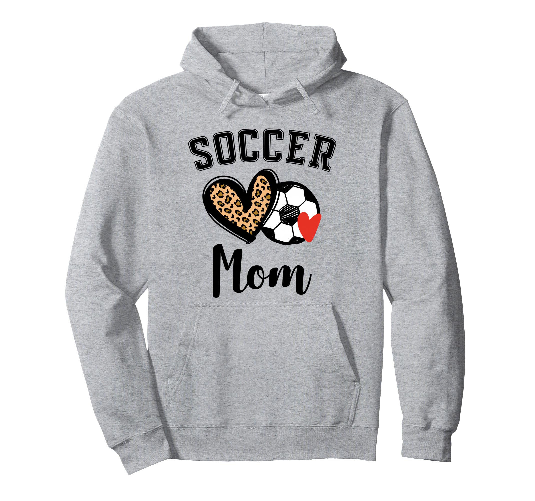 Soccer Mom Leopard Heart Hoodie - Streetwear Style Unisex - T-Shirt, Sweatshirt, Hoodie
