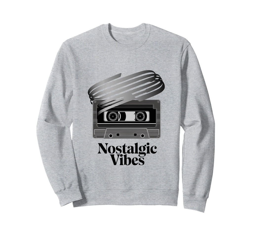 Cassette Tape Nostalgic Vibes Sweatshirt - Trendy Graphic Unisex - T-Shirt, Sweatshirt, Hoodie