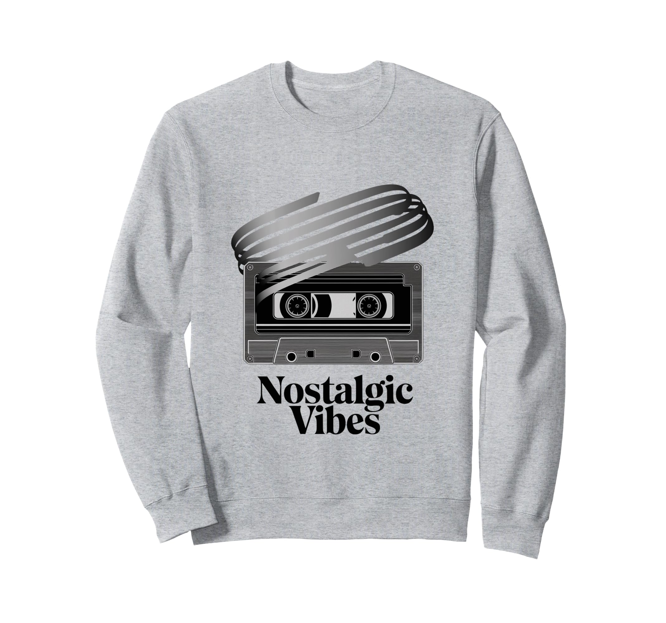 Cassette Tape Nostalgic Vibes Sweatshirt - Trendy Graphic Unisex - T-Shirt, Sweatshirt, Hoodie