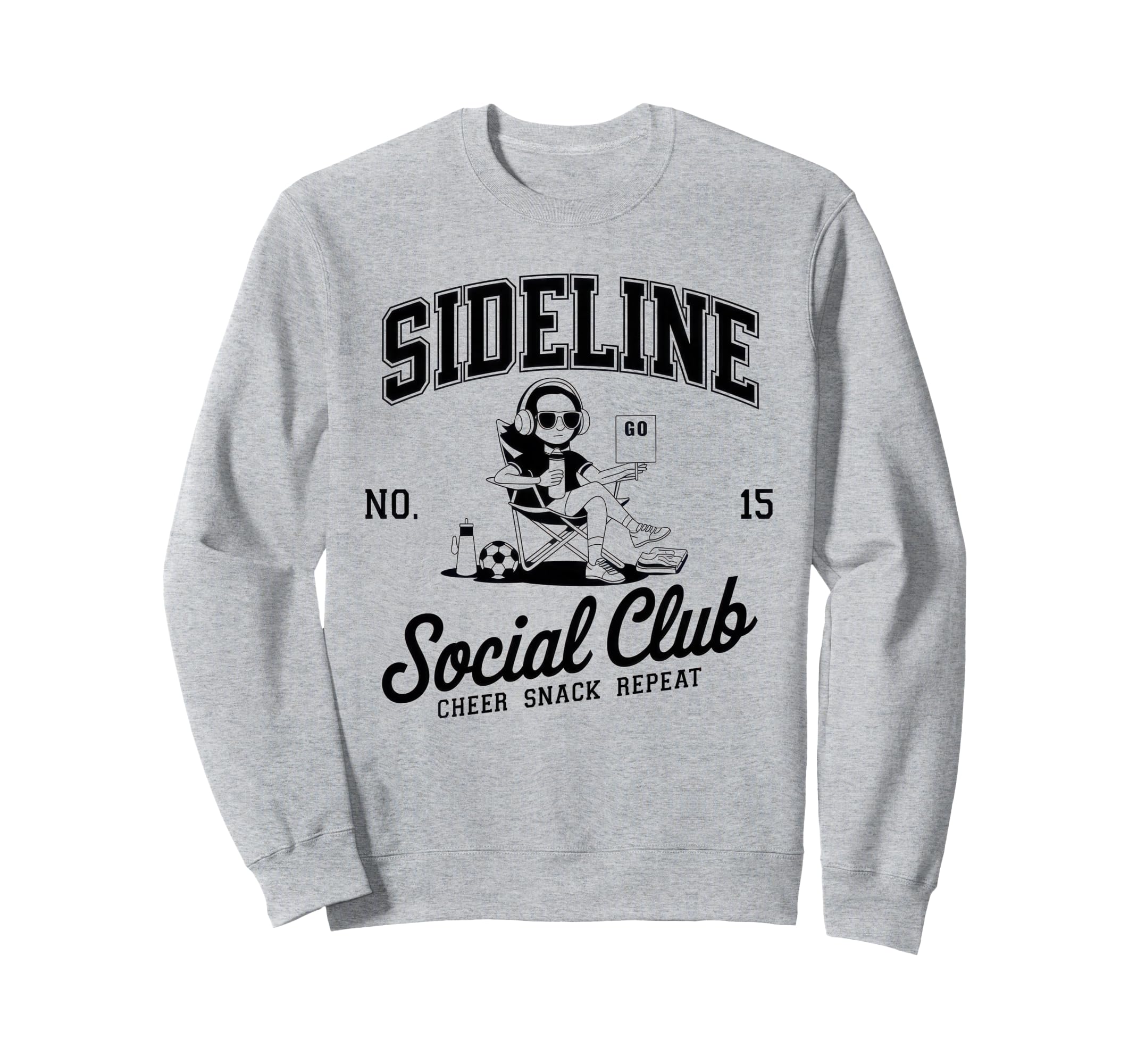 Sideline Social Club Soccer Mom Sweatshirt - Novelty Apparel for Adults - T-Shirt, Sweatshirt, Hoodie