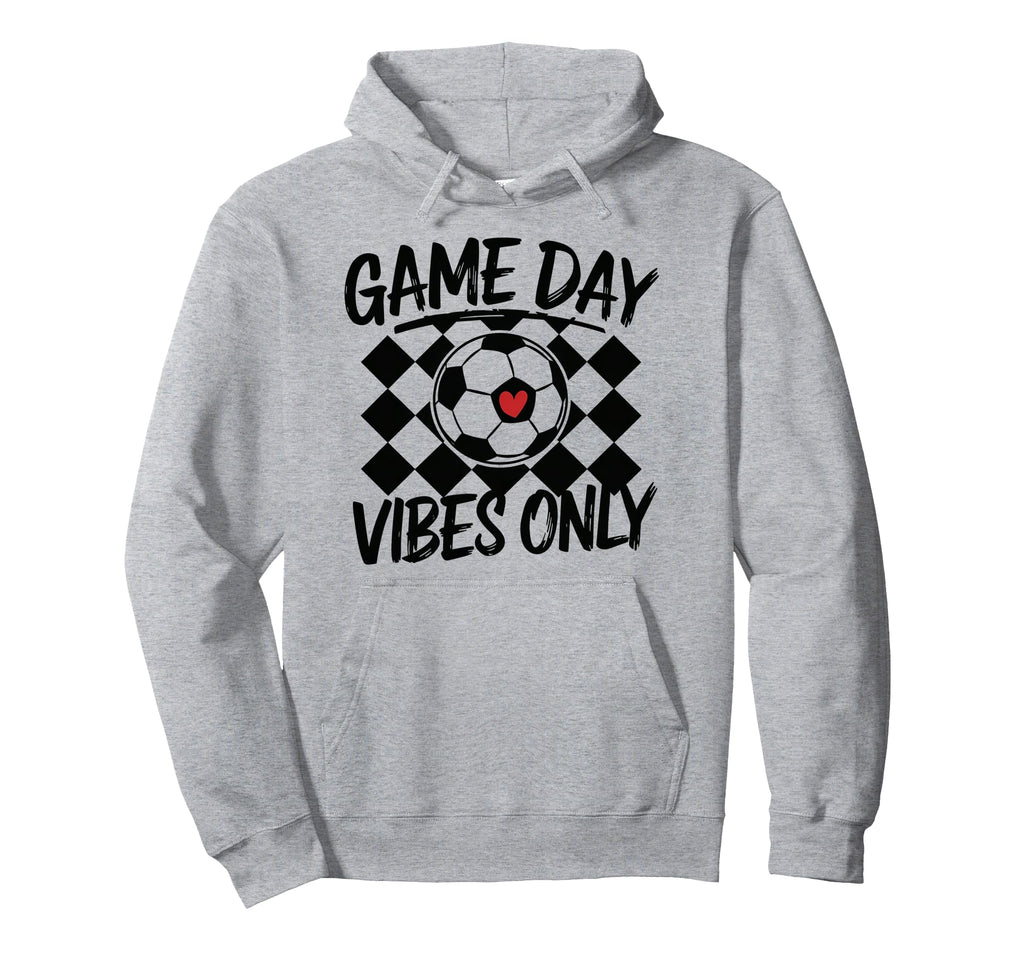 Groovy Soccer Soccer Game Day Vibes Hoodie - Novelty Apparel for Adults - T-Shirt, Sweatshirt, Hoodie