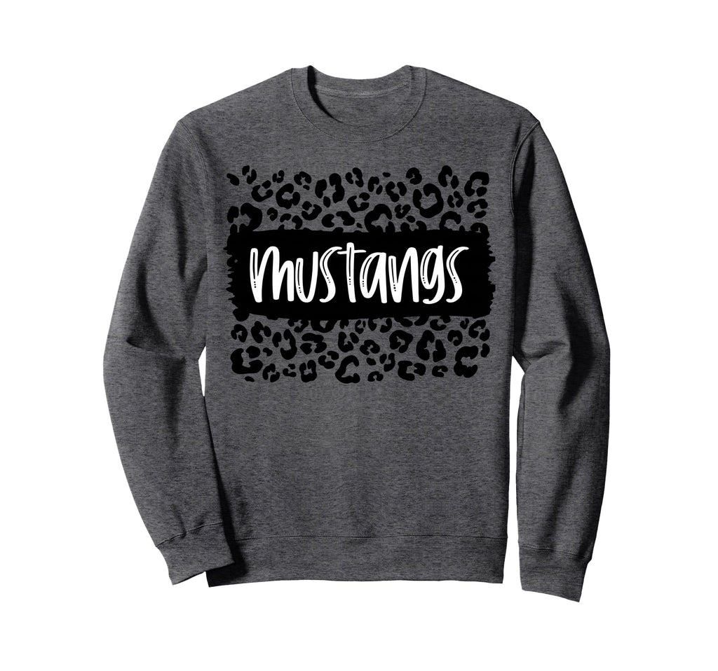 Mustangs Team Mascot School Spirit Sweatshirt - Minimalist Print Men Women - T-Shirt, Sweatshirt, Hoodie