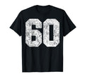 Distressed White Number 60 Jersey T-Shirt - Custom Art Print Men Women - T-Shirt, Sweatshirt, Hoodie