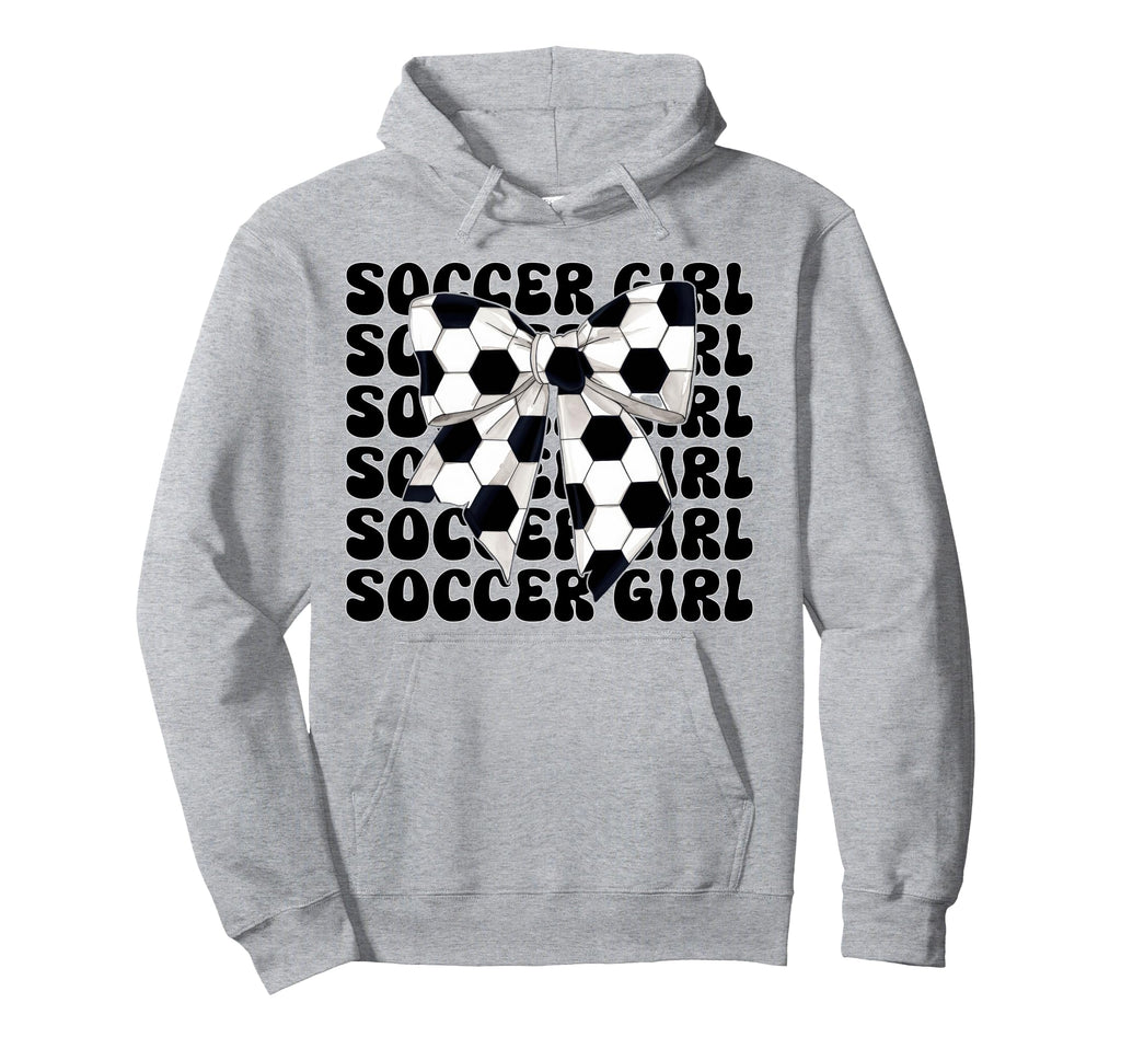 Soccer Coquette Bow Hoodie - Graphic Print Men Women - T-Shirt, Sweatshirt, Hoodie