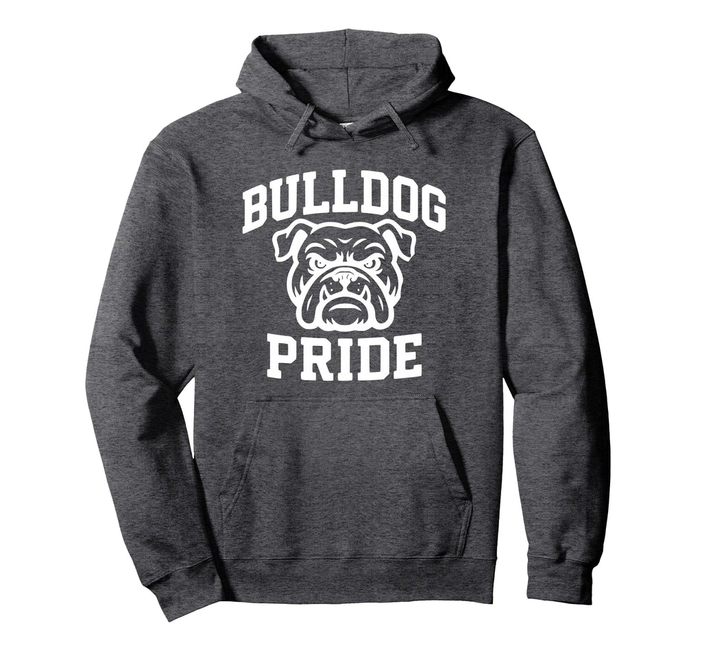 Fierce Bulldog Mascot School Team Spirit Hoodie - Graphic Print Unisex - T-Shirt, Sweatshirt, Hoodie
