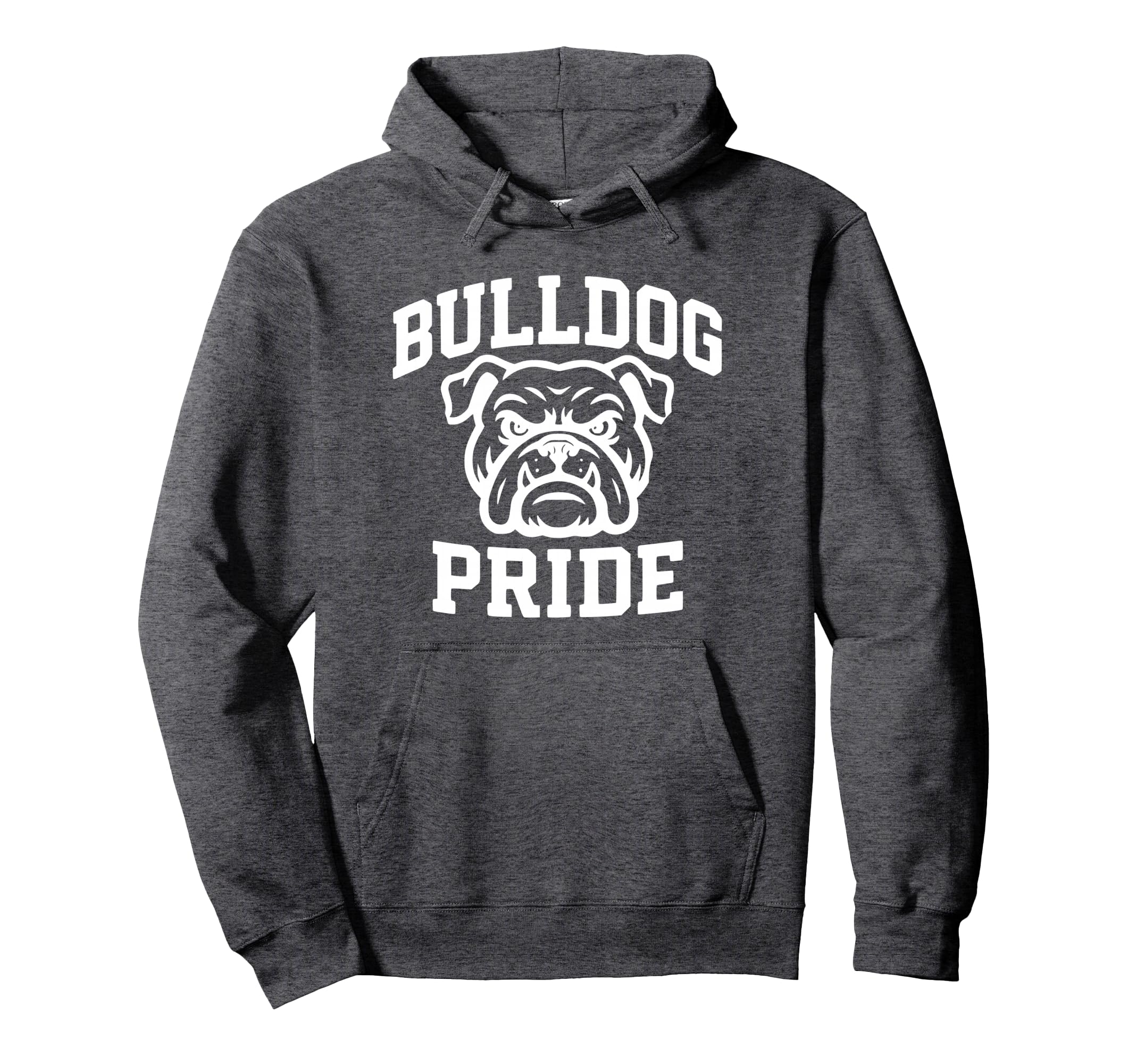 Fierce Bulldog Mascot School Team Spirit Hoodie - Graphic Print Unisex - T-Shirt, Sweatshirt, Hoodie