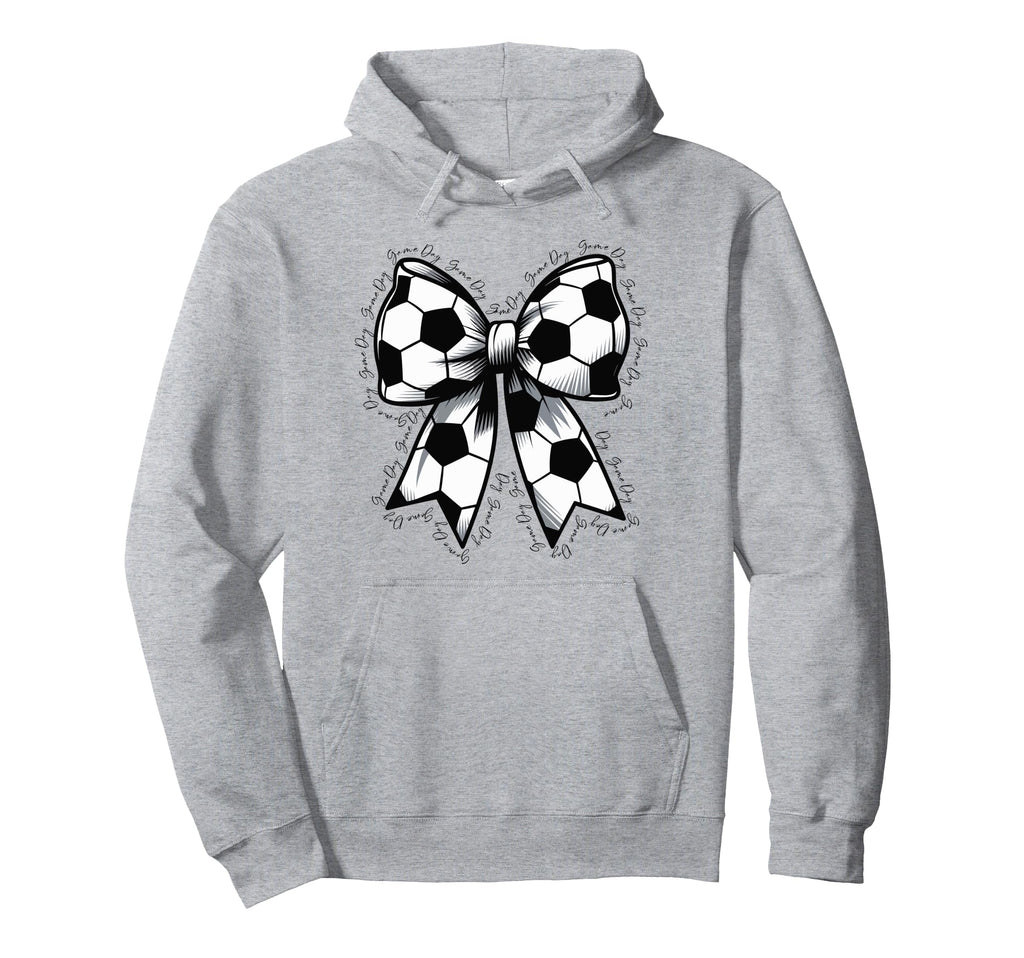 Soccer Game Day Soccer Lover Coquette Bow Hoodie - Novelty Apparel Unisex - T-Shirt, Sweatshirt, Hoodie