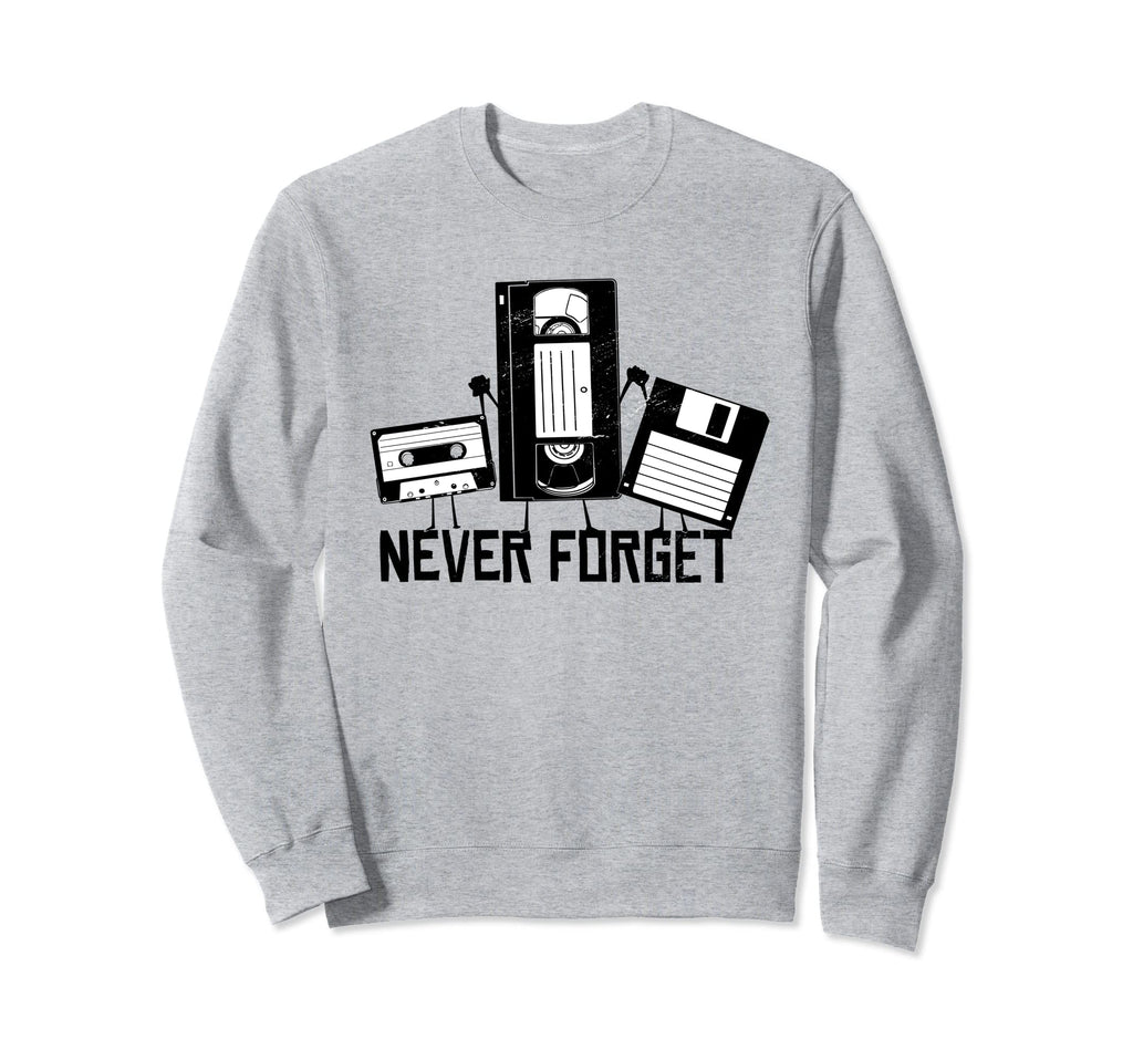 Funny Cassette Vhs Tape Floppy Disc Sweatshirt - Minimalist Print Men Women - T-Shirt, Sweatshirt, Hoodie