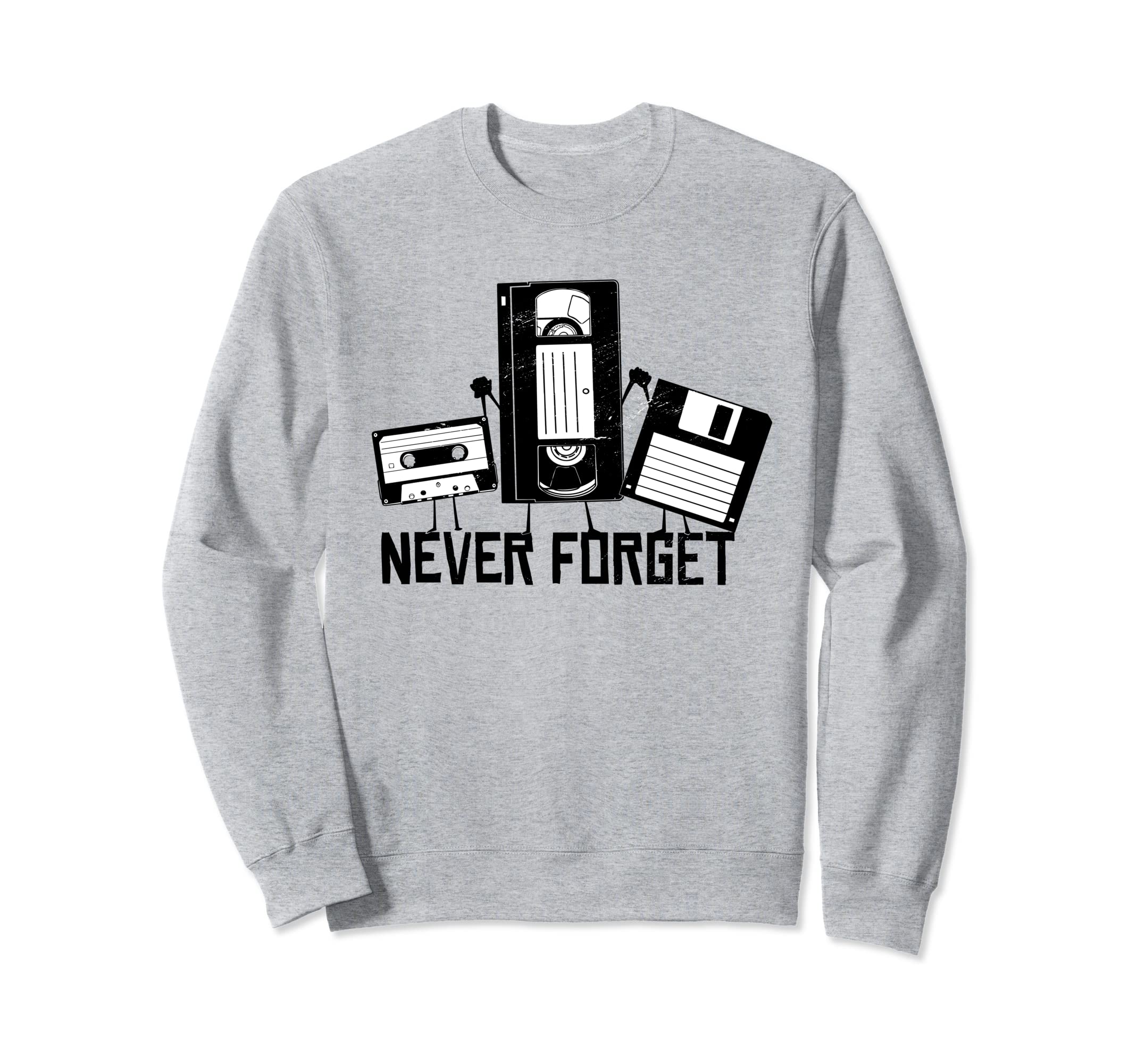 Funny Cassette Vhs Tape Floppy Disc Sweatshirt - Minimalist Print Men Women - T-Shirt, Sweatshirt, Hoodie