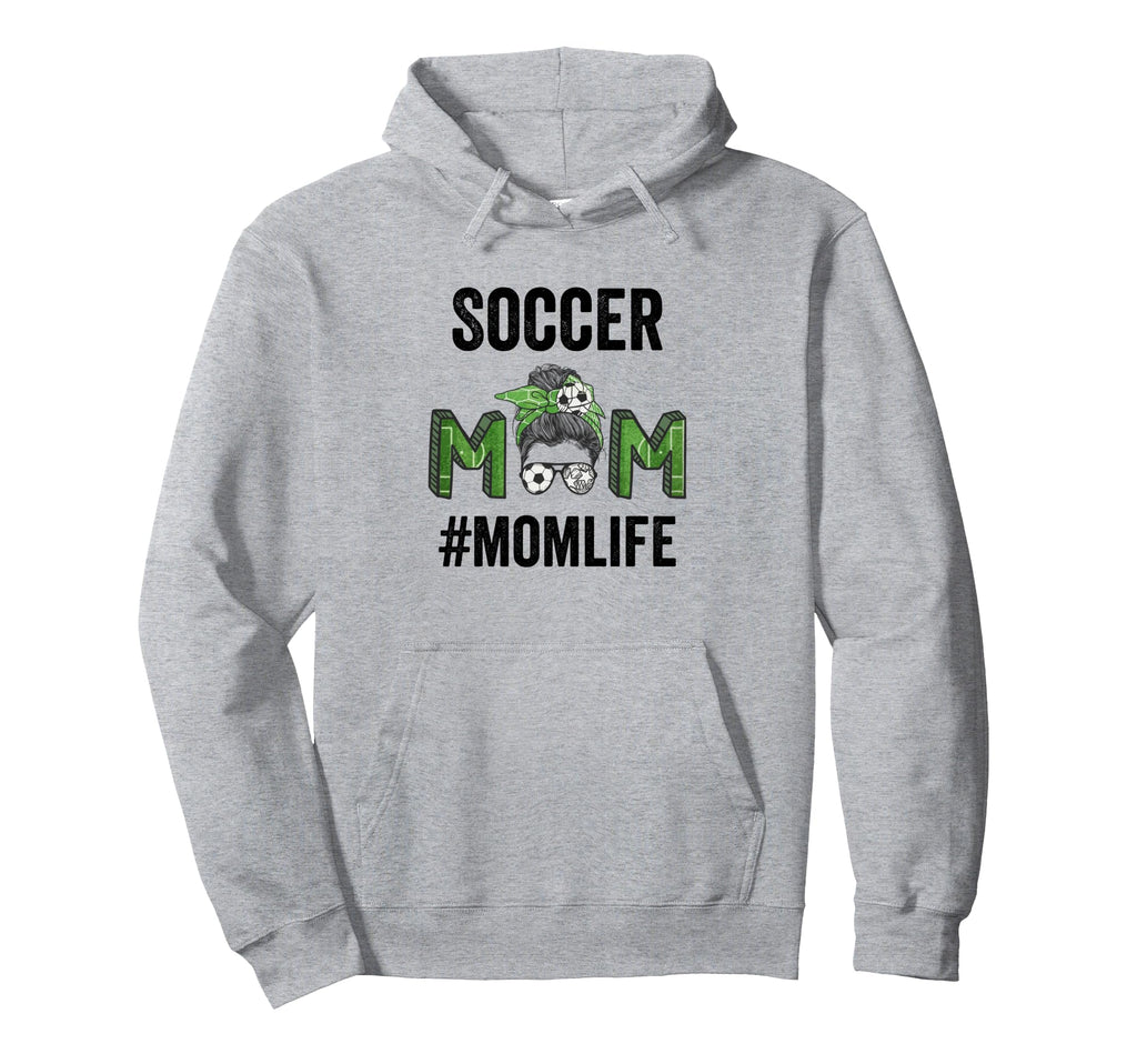 Soccer Mom Life Messy Bun Mothers Day Hoodie - Custom Art Print for Adults - T-Shirt, Sweatshirt, Hoodie